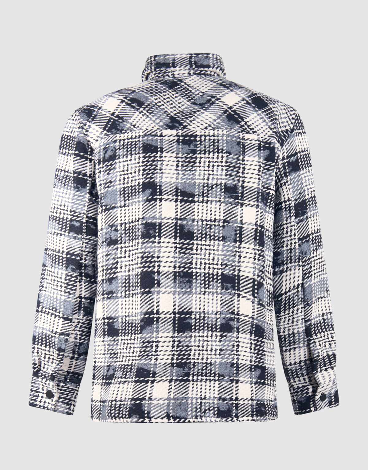 Printed Ruiten Overshirt Blauw SHOEBY MEN