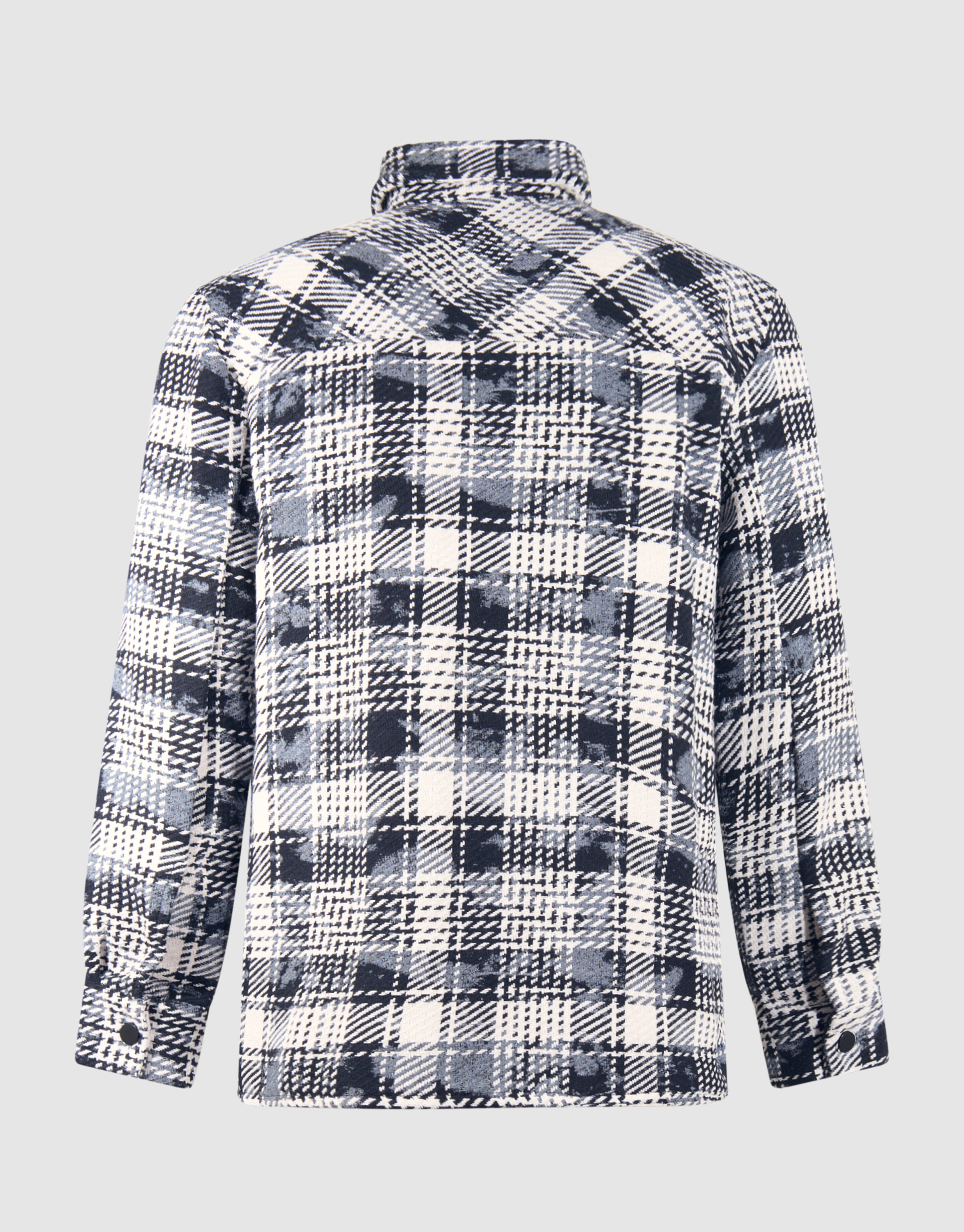 Printed Ruiten Overshirt Blauw SHOEBY MEN