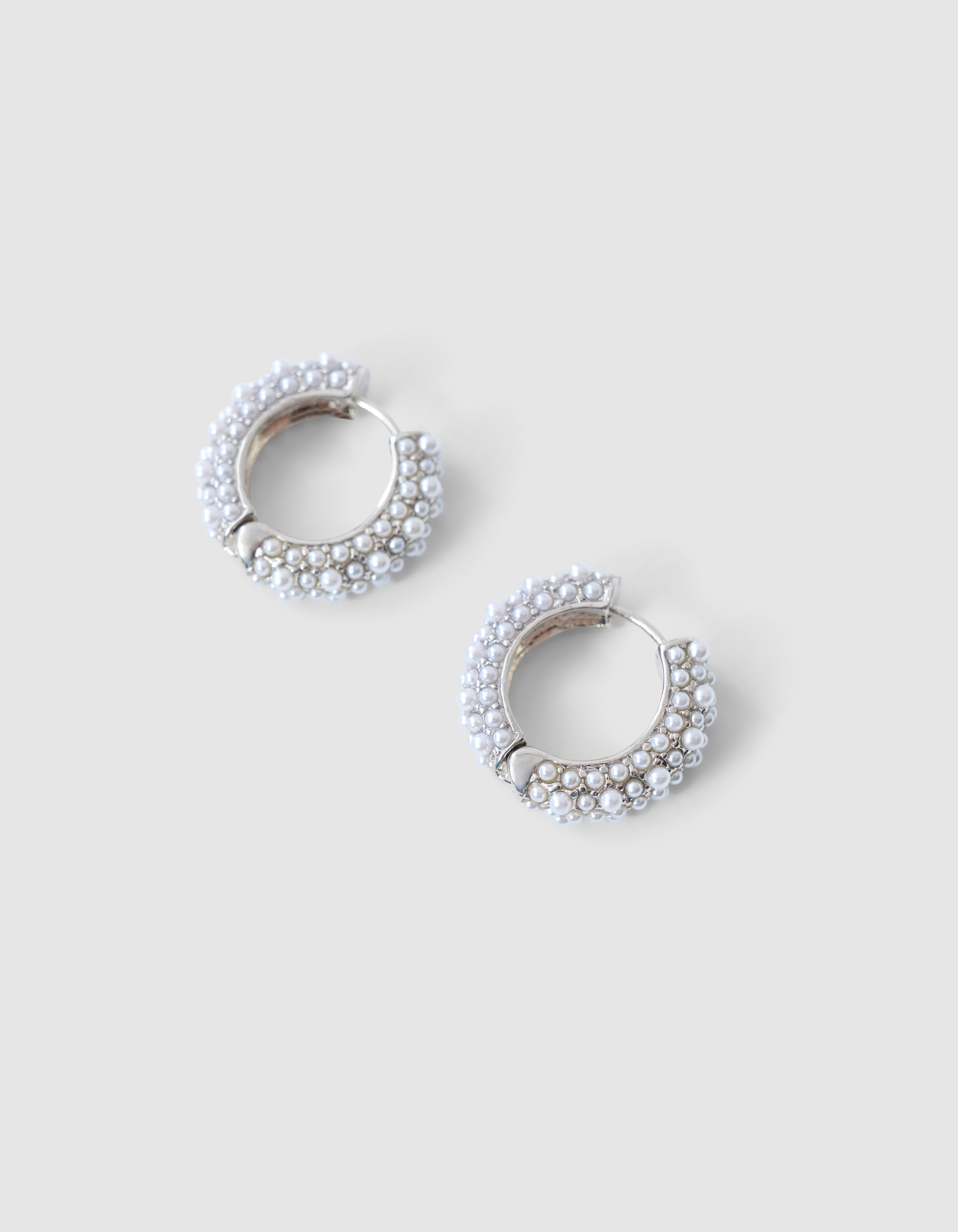Parel Hoops Oorbellen Zilver SHOEBY ACCESSOIRES