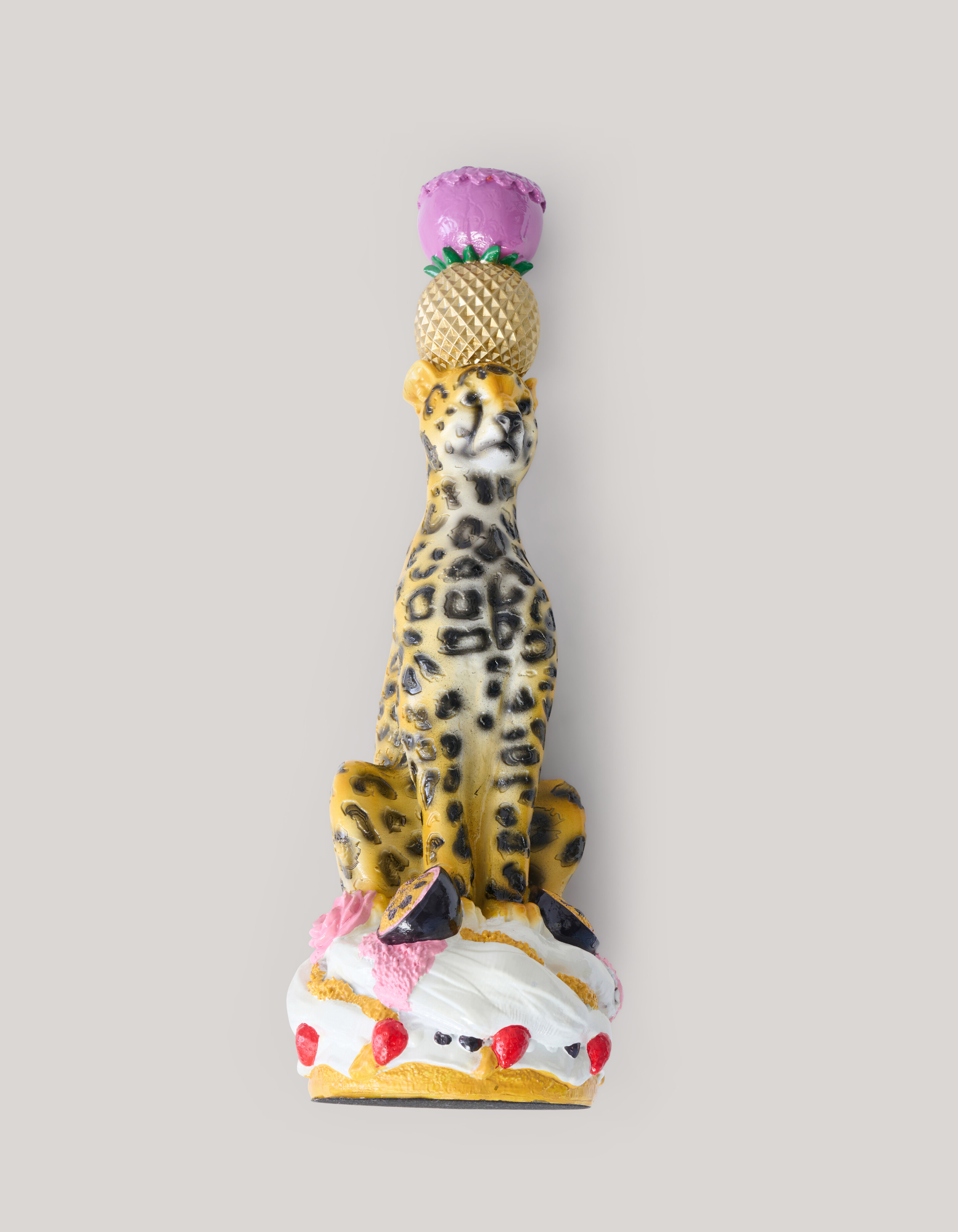 Leopard Kandelaar Roze By Fred SHOEBY ACCESSOIRES