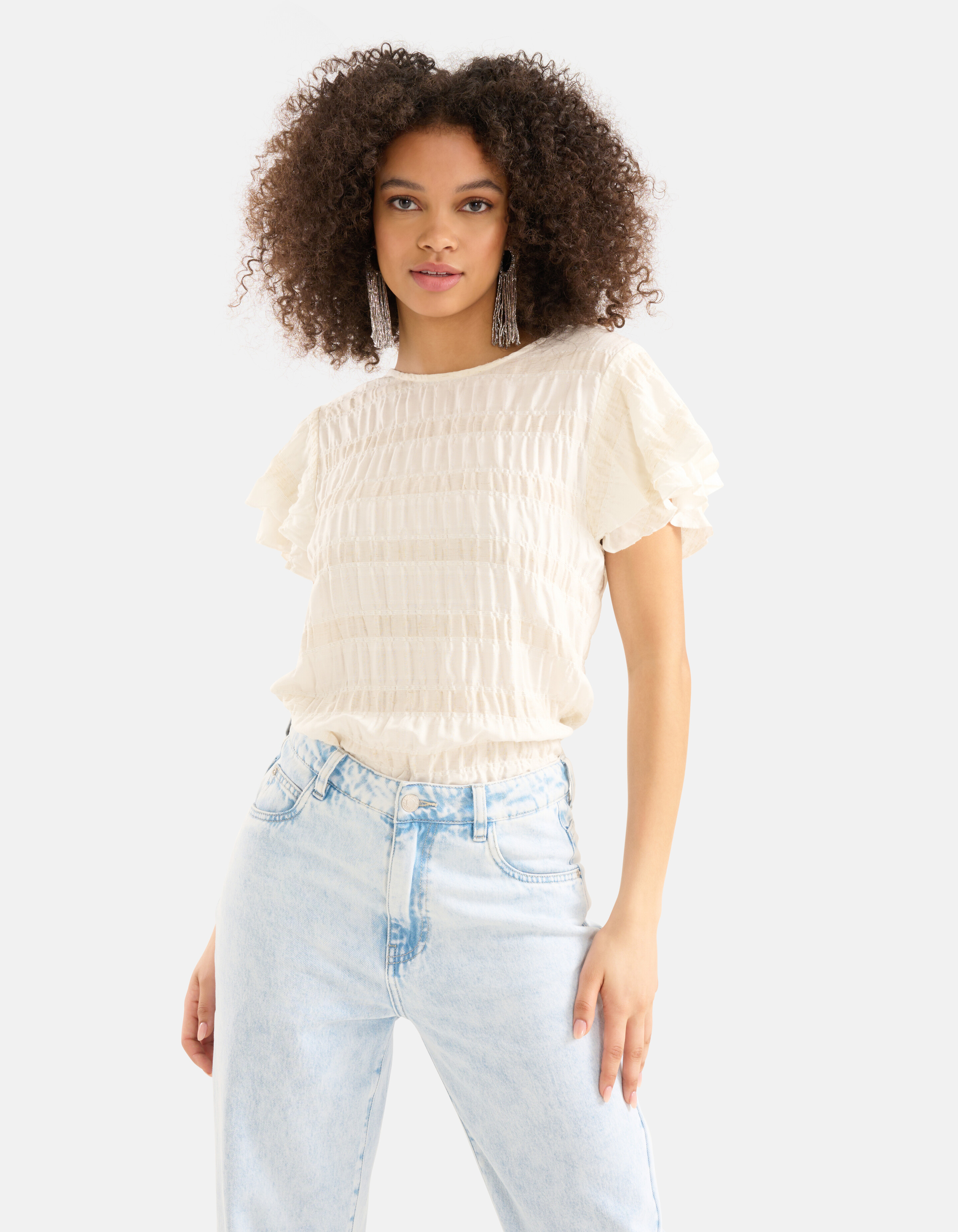 Sand Ruffle Top SHOEBY WOMEN