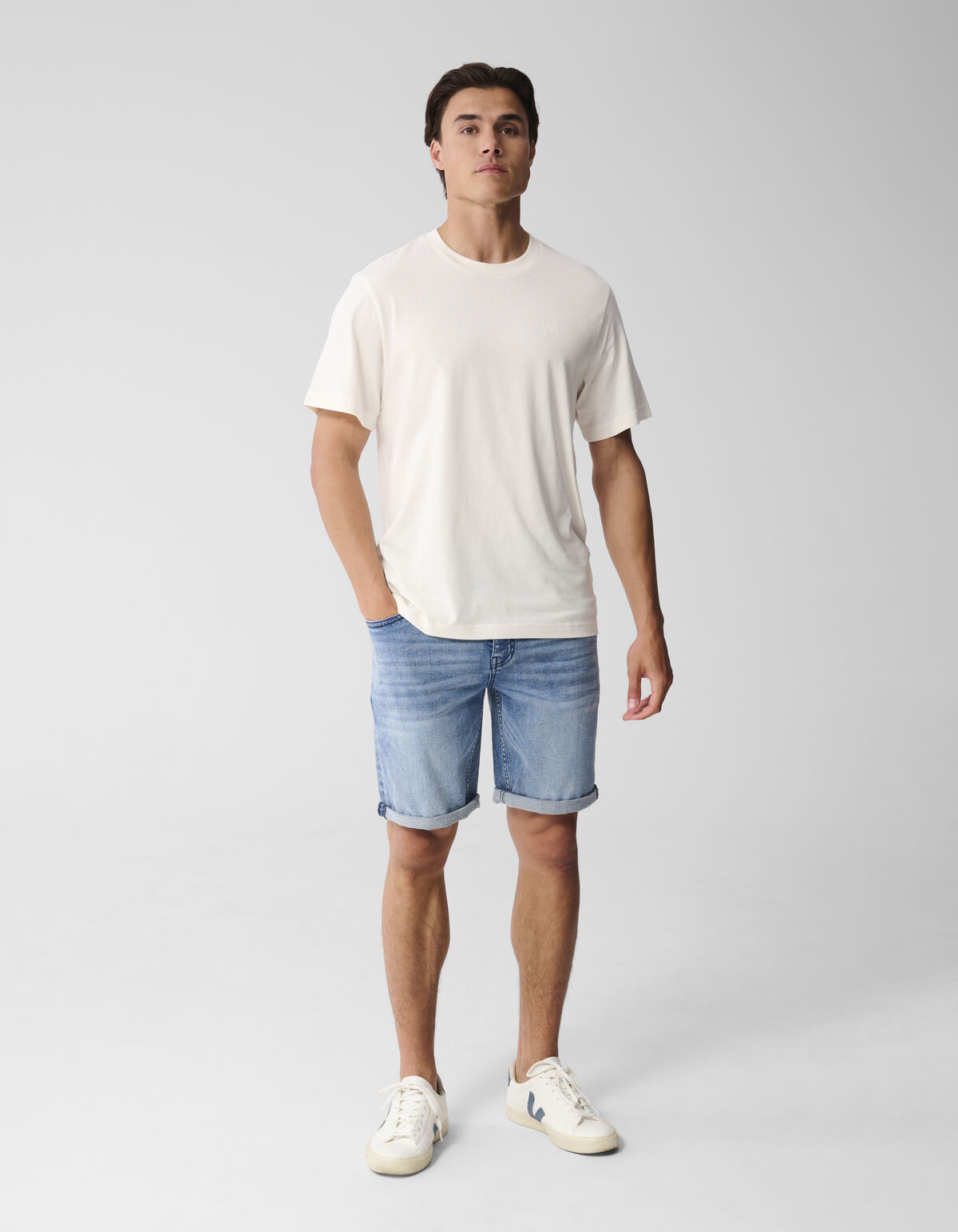 Palm Artwork T-shirt Gebroken Wit SHOEBY MEN