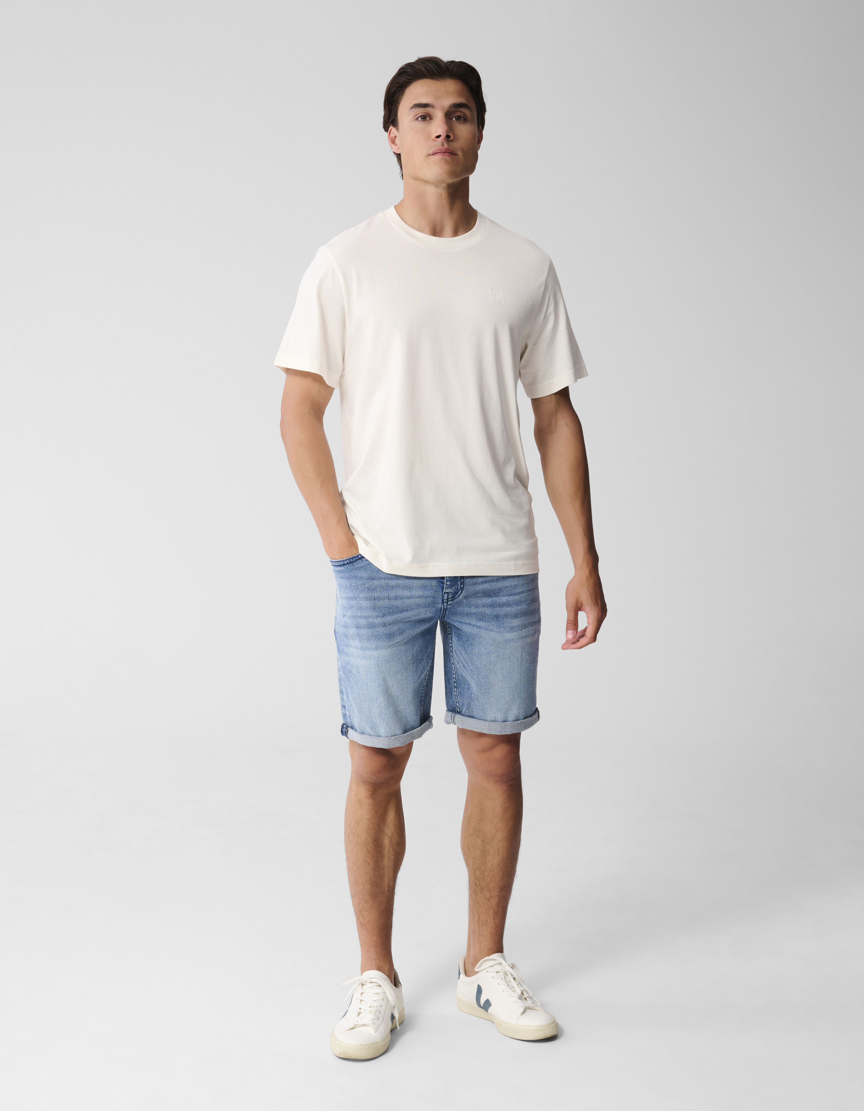 Palm Artwork T-shirt Gebroken Wit SHOEBY MEN