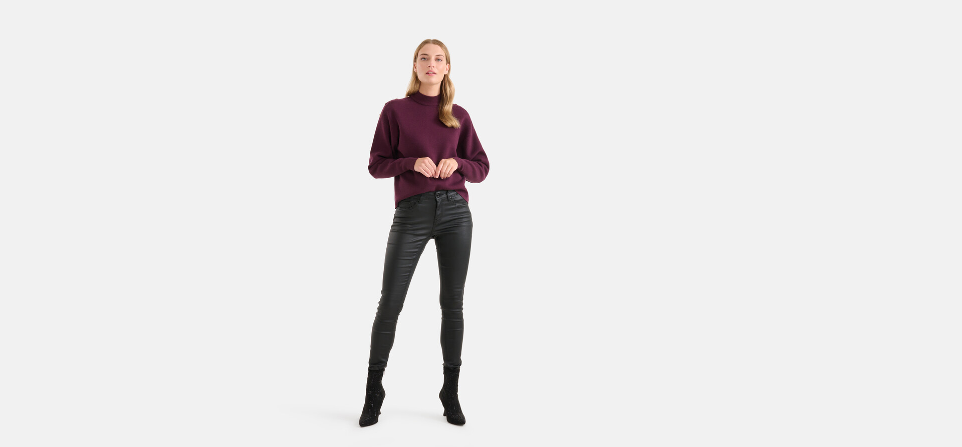 Coated Broek Zwart Eksept