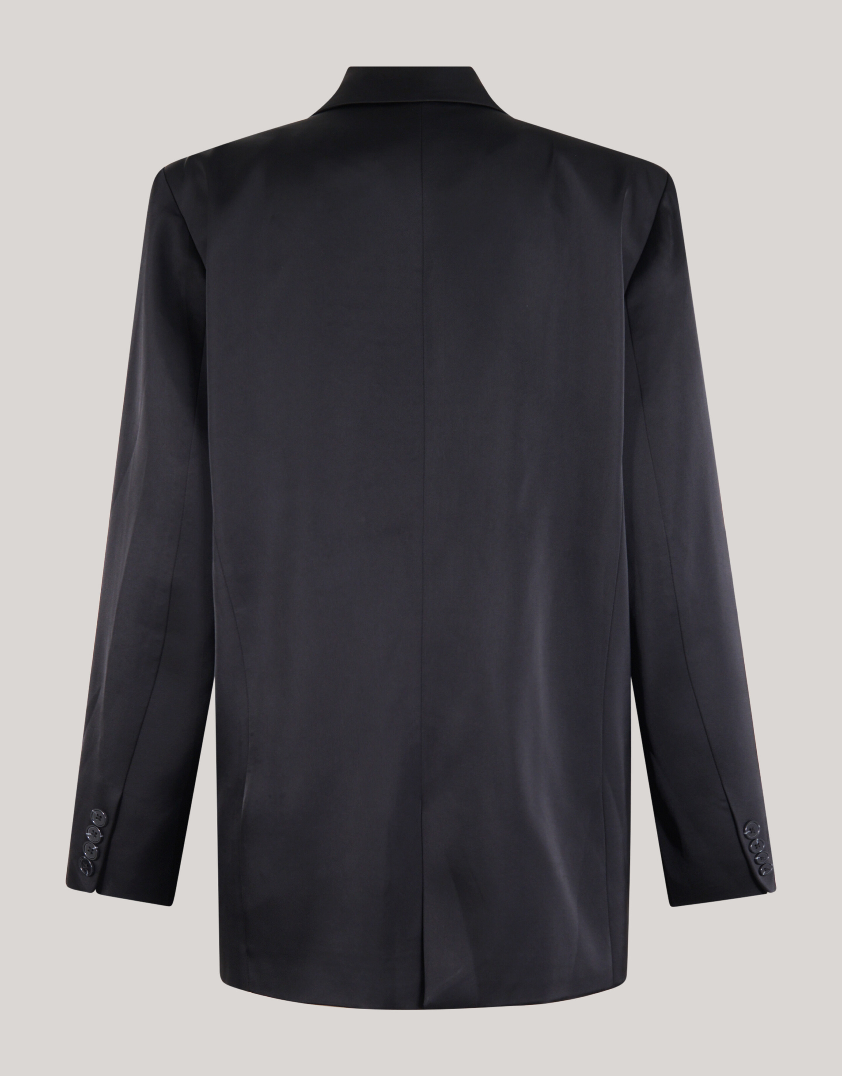 Satijnen Ruffle Blazer Zwart SHOEBY WOMEN