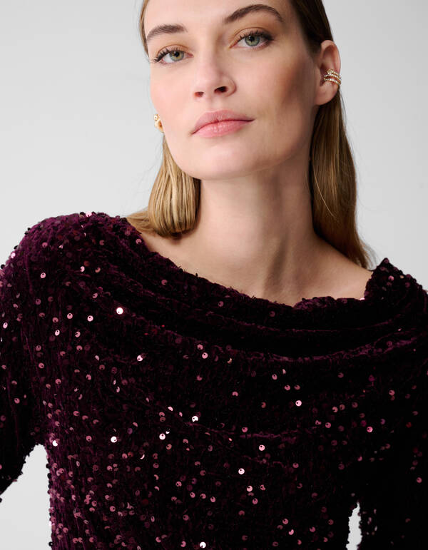 Sequin Waterval Top Paars SHOEBY WOMEN