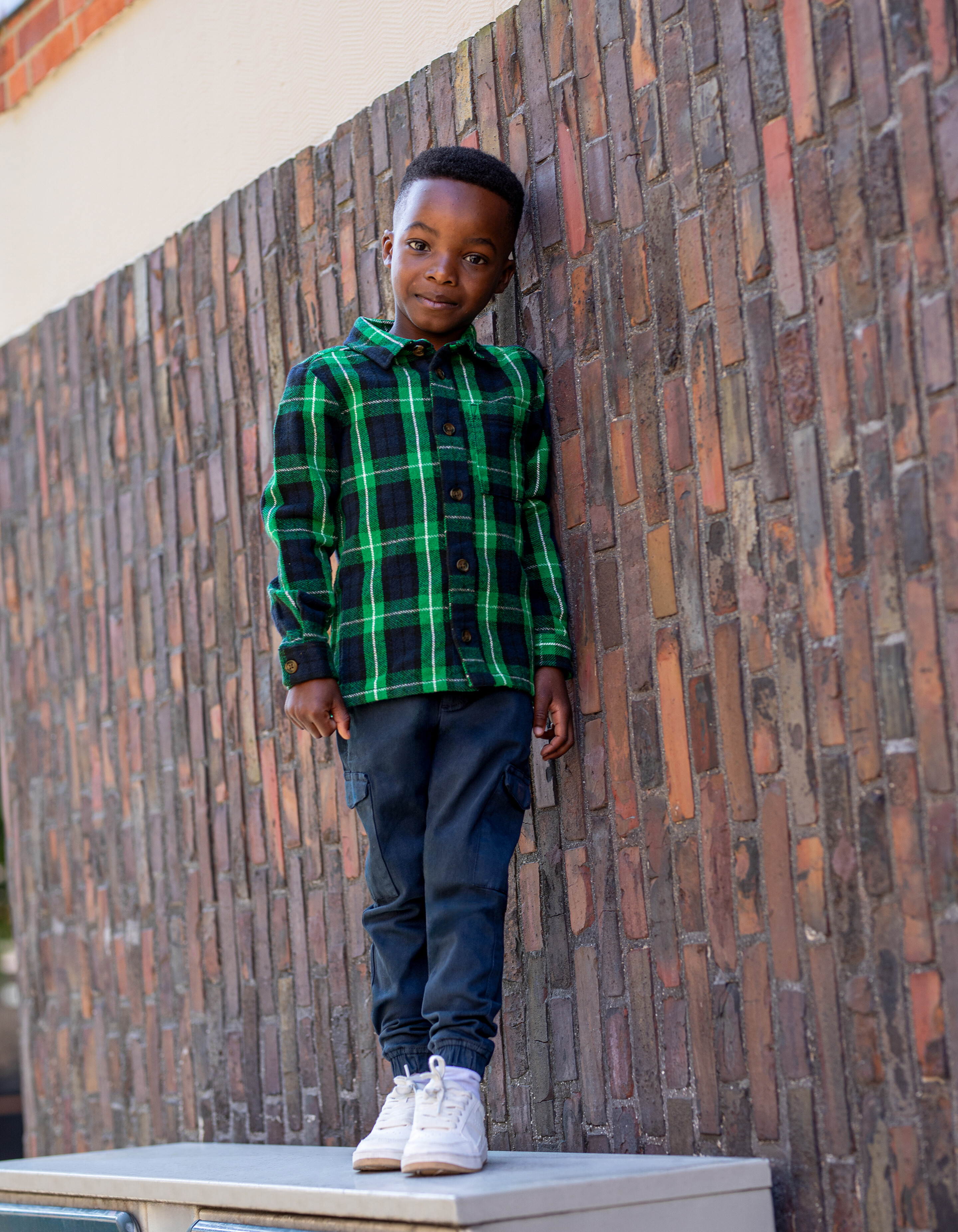 Soft Ruiten Overhemd Groen SHOEBY BOYS