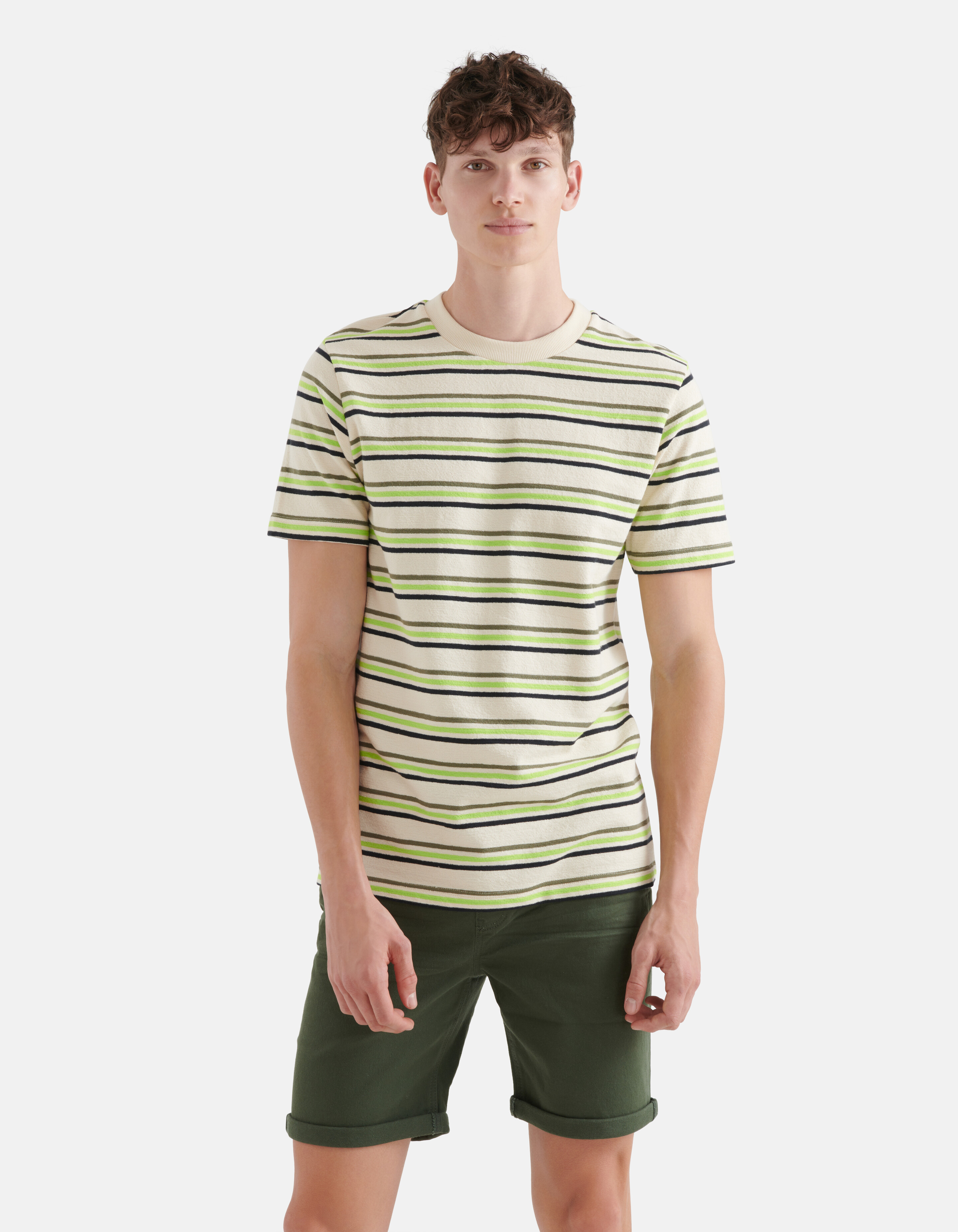 Multi Gekleurd T-shirt Gebroken Wit SHOEBY MEN
