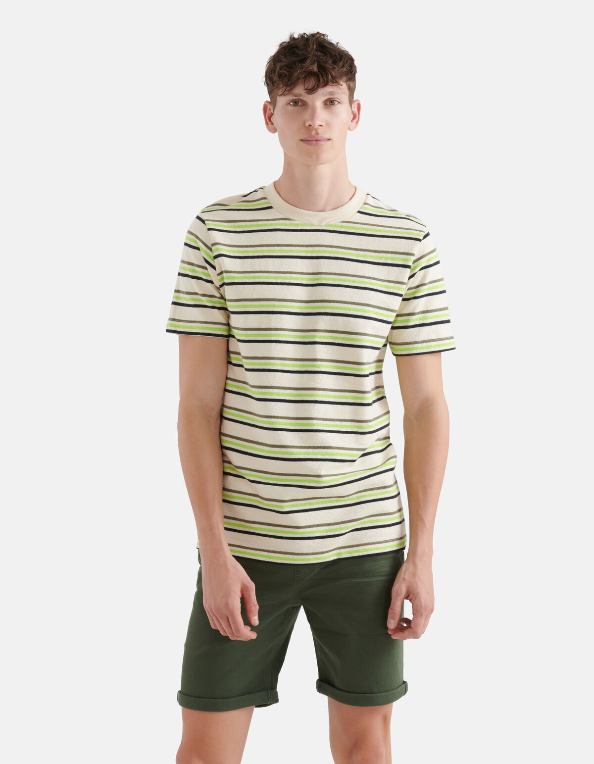 Multi Gekleurd T-shirt Gebroken Wit SHOEBY MEN