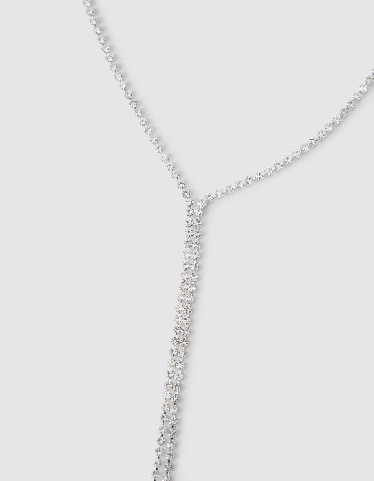 Lange Strass Ketting Zilver SHOEBY ACCESSOIRES