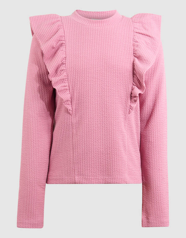 Structuur Ruffle Top Roze SHOEBY GIRLS