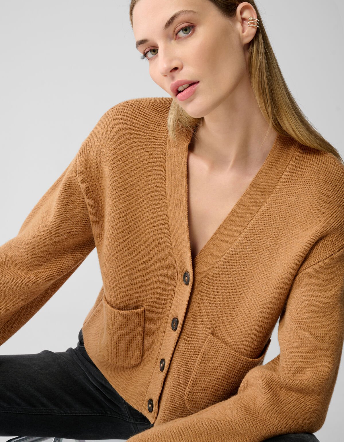 V-Hals Vest Camel By Lonneke SHOEBY WOMEN