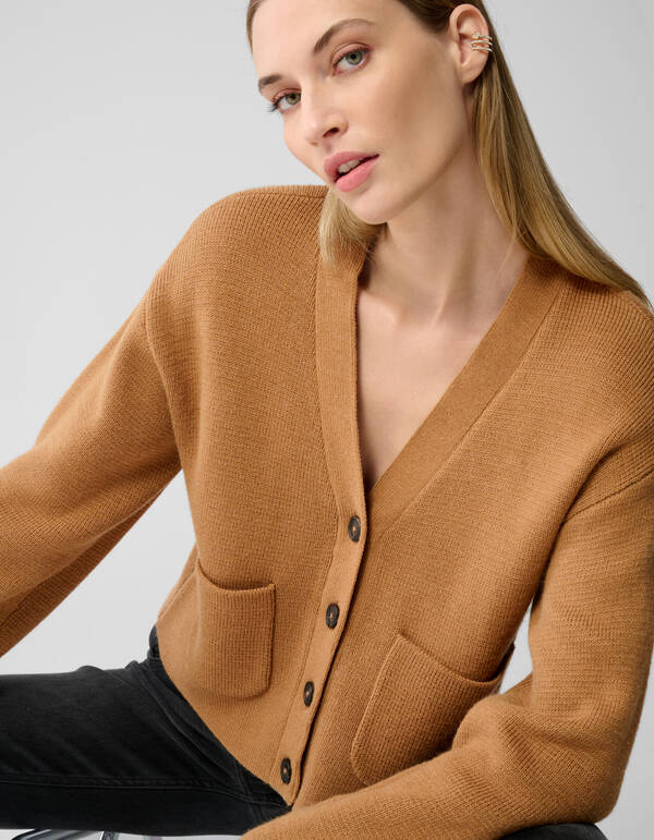 V-Hals Vest Camel By Lonneke SHOEBY WOMEN