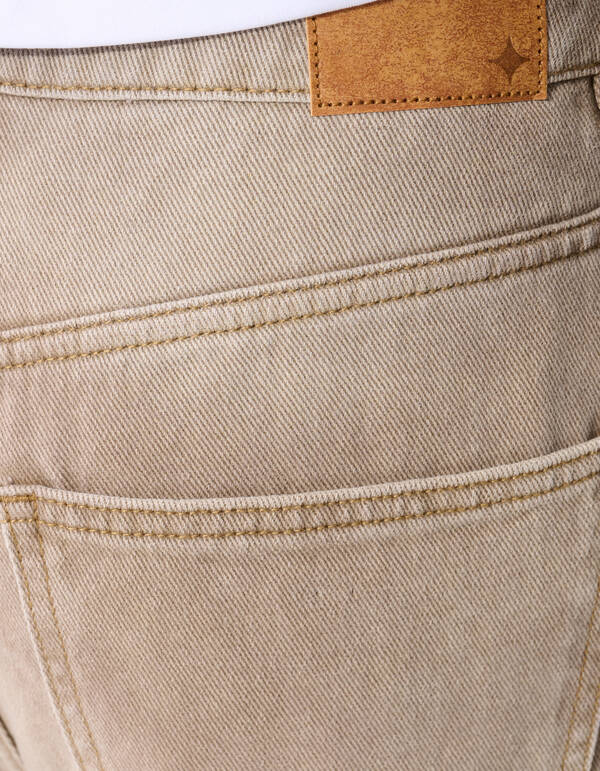 Baggy Fit Jeans Washed Zand SHOEBY WOMEN