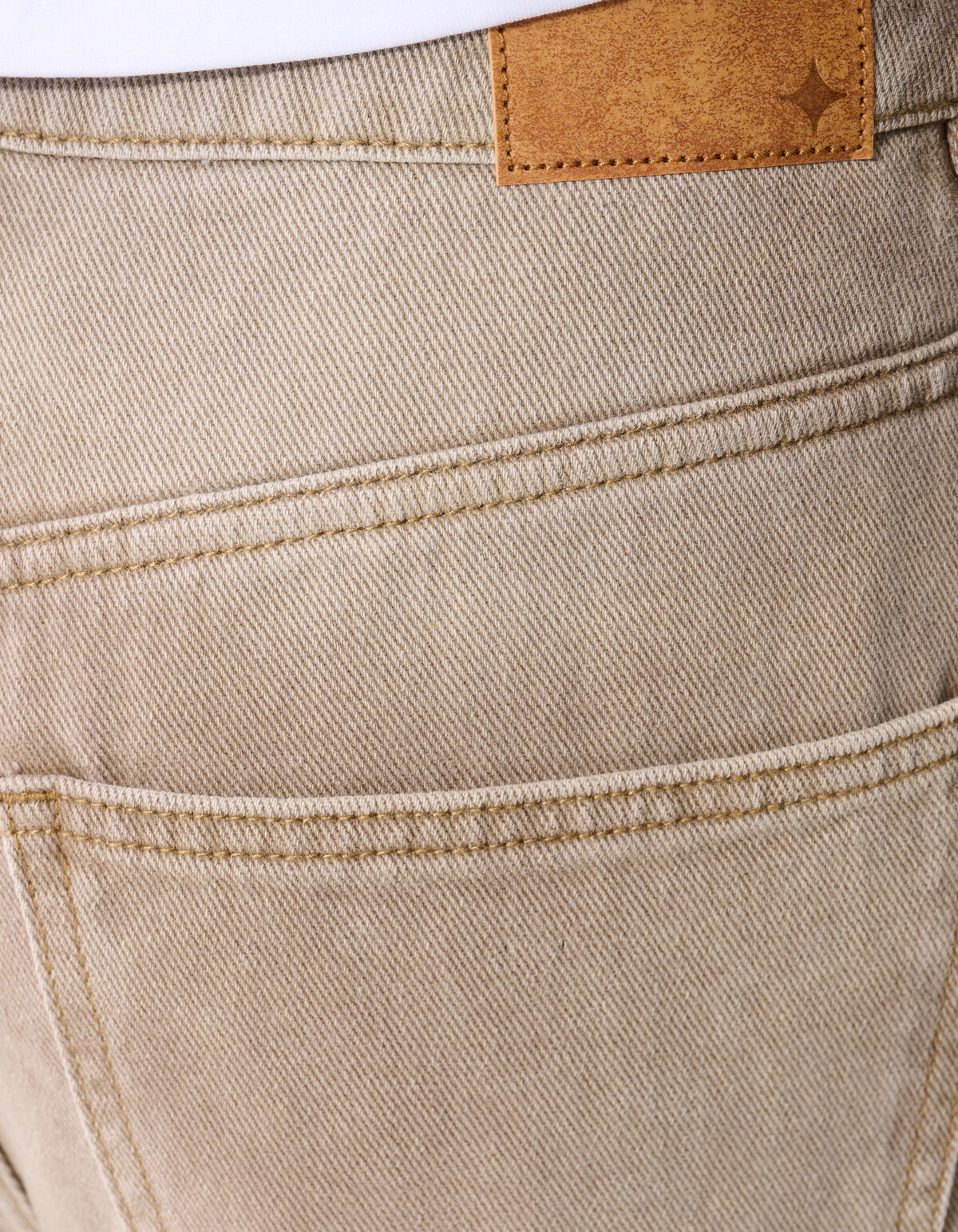 Baggy Fit Jeans Washed Zand SHOEBY WOMEN