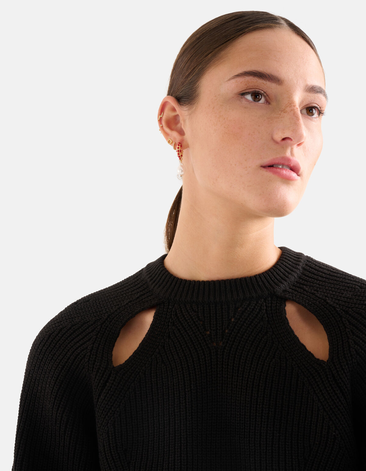 Beaded Parel Oorbellen Rood SHOEBY ACCESSOIRES