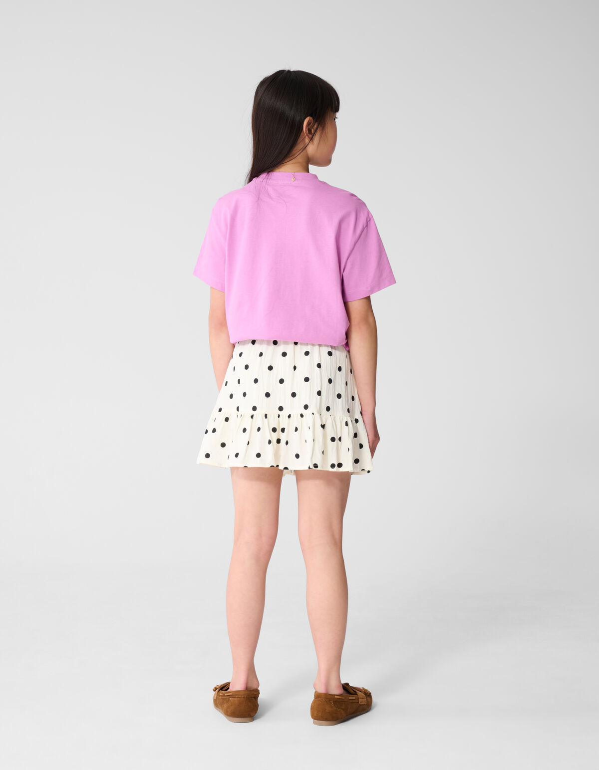 Polkadot Mini Rok Gebroken Wit SHOEBY GIRLS