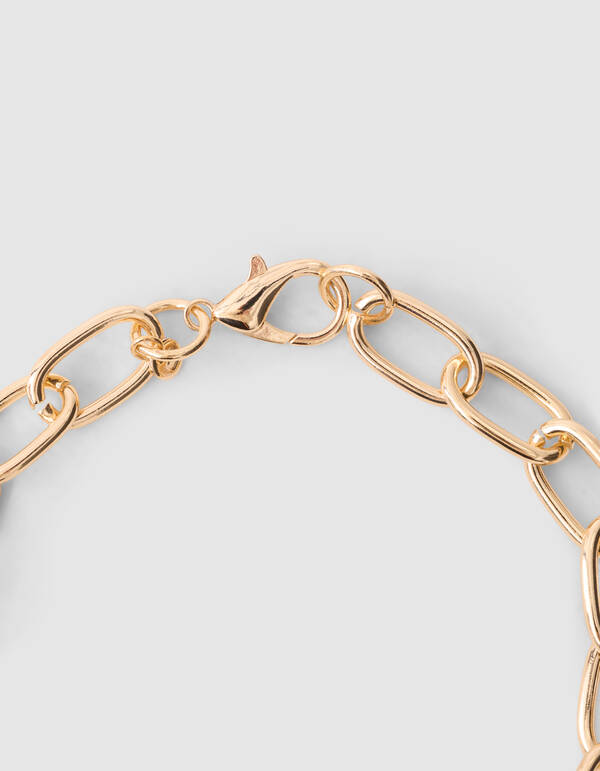 Bulky Strass Heart Ketting Goud SHOEBY ACCESSOIRES