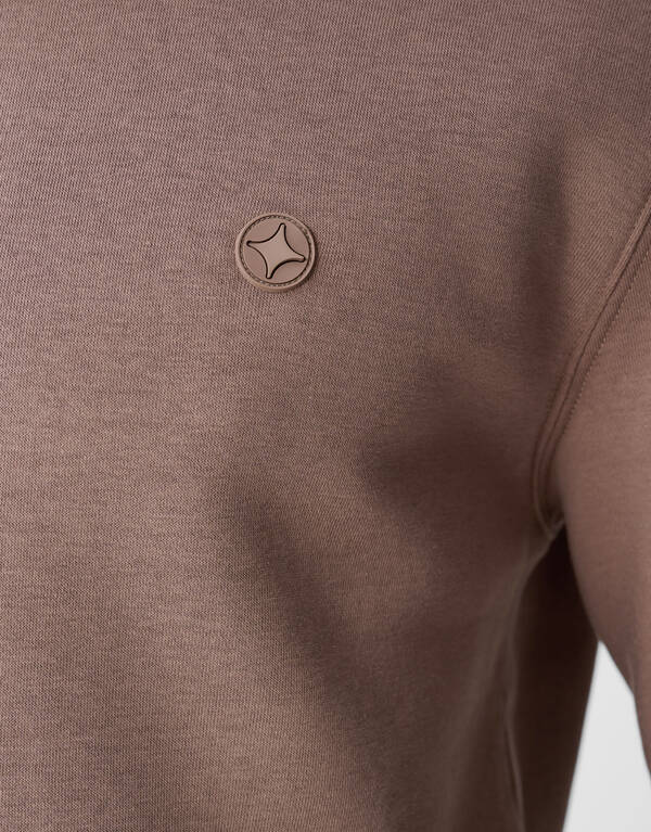 Badge Sweater Lichtbruin SHOEBY MEN