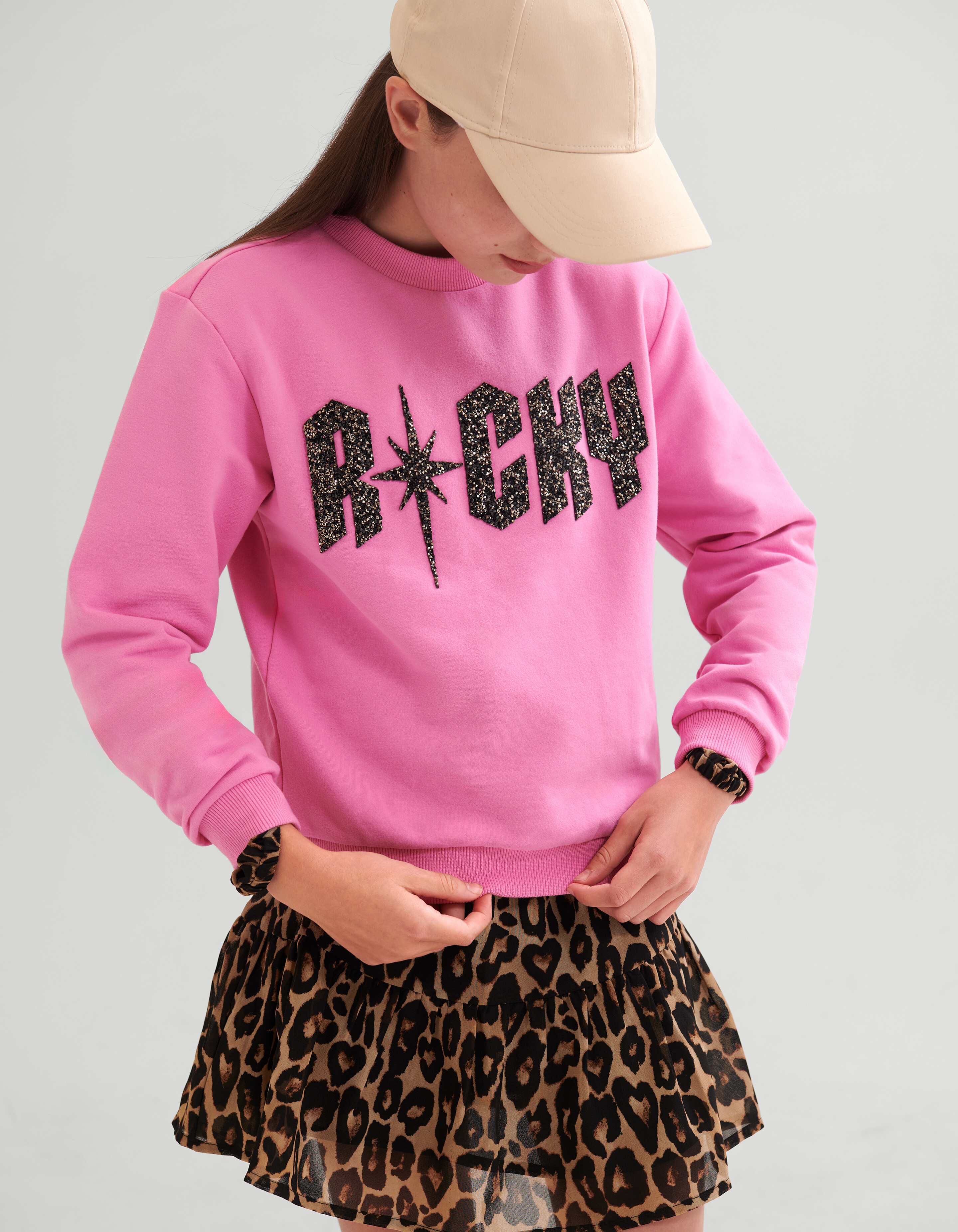 Leopard Print Jurk Bruin SHOEBY GIRLS