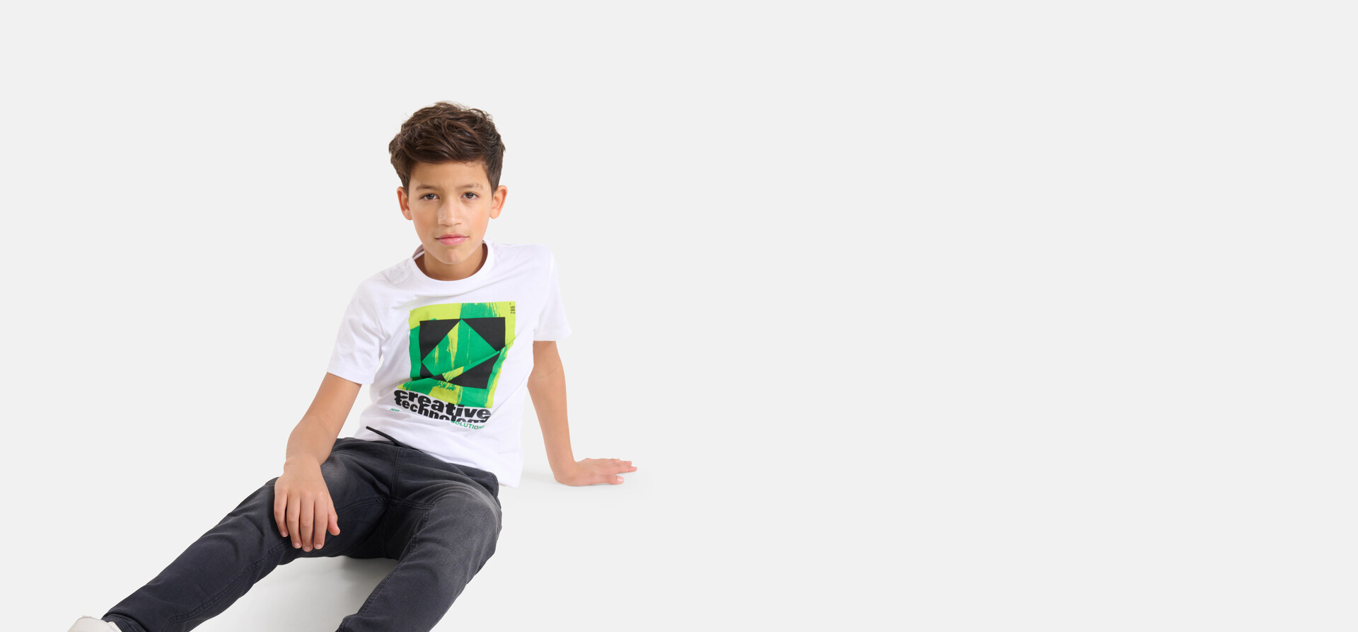 Printed T-shirt Wit SHOEBY BOYS