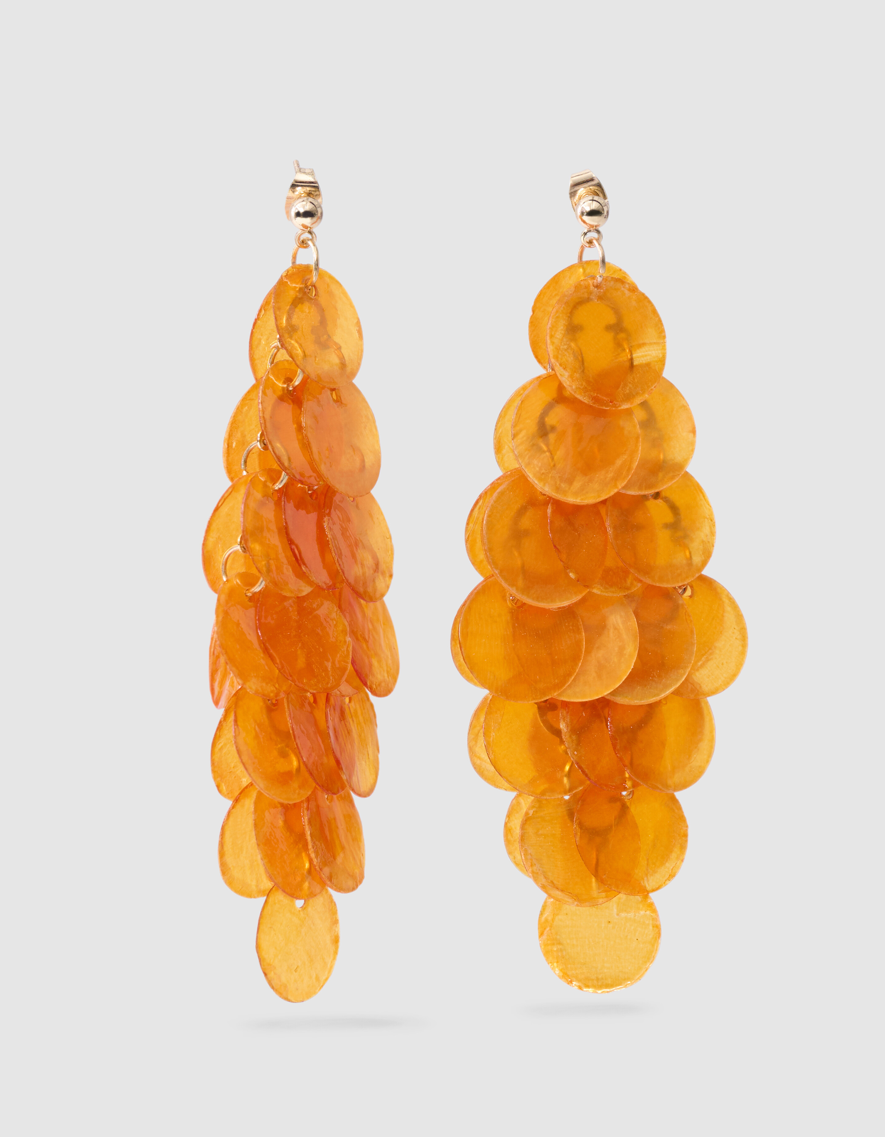 Shell Triangle Oorbellen Oranje SHOEBY ACCESSOIRES