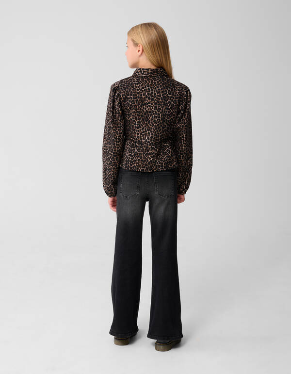 Sequin Panterprint Blouse Bruin SHOEBY GIRLS