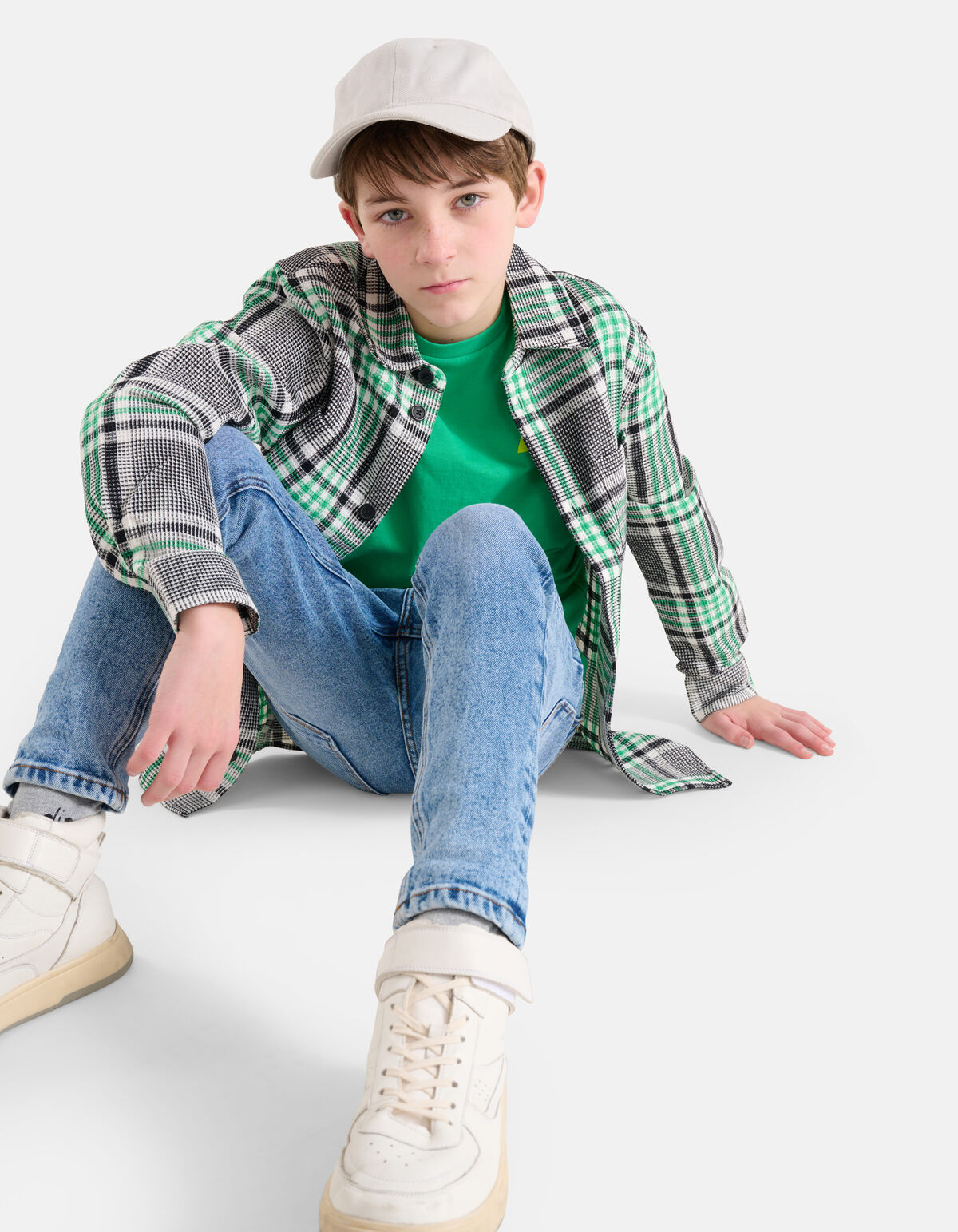 Geruit Overshirt Groen SHOEBY BOYS