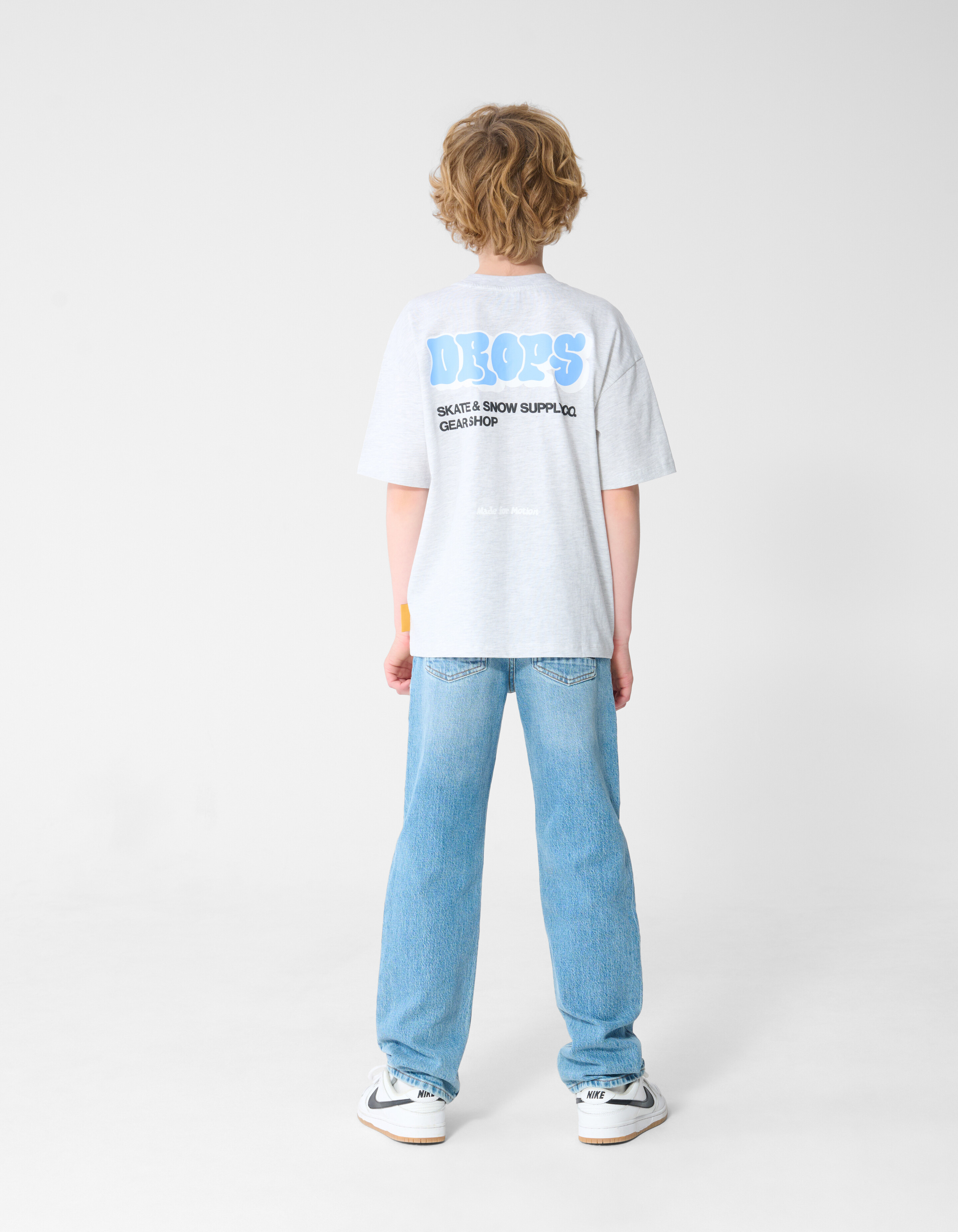 Drops Artwork T-shirt Lichtgrijs SHOEBY BOYS