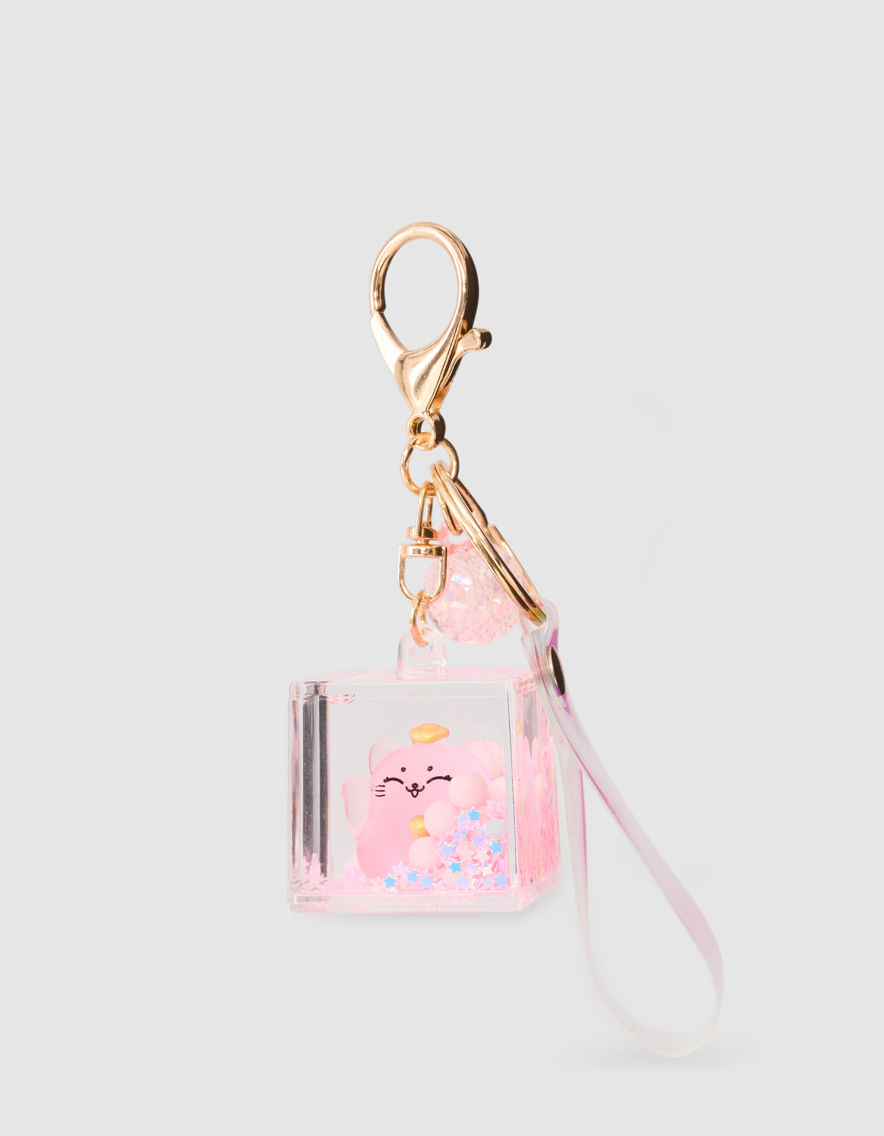 Kat Box Sleutelhanger Lichtroze SHOEBY ACCESSOIRES