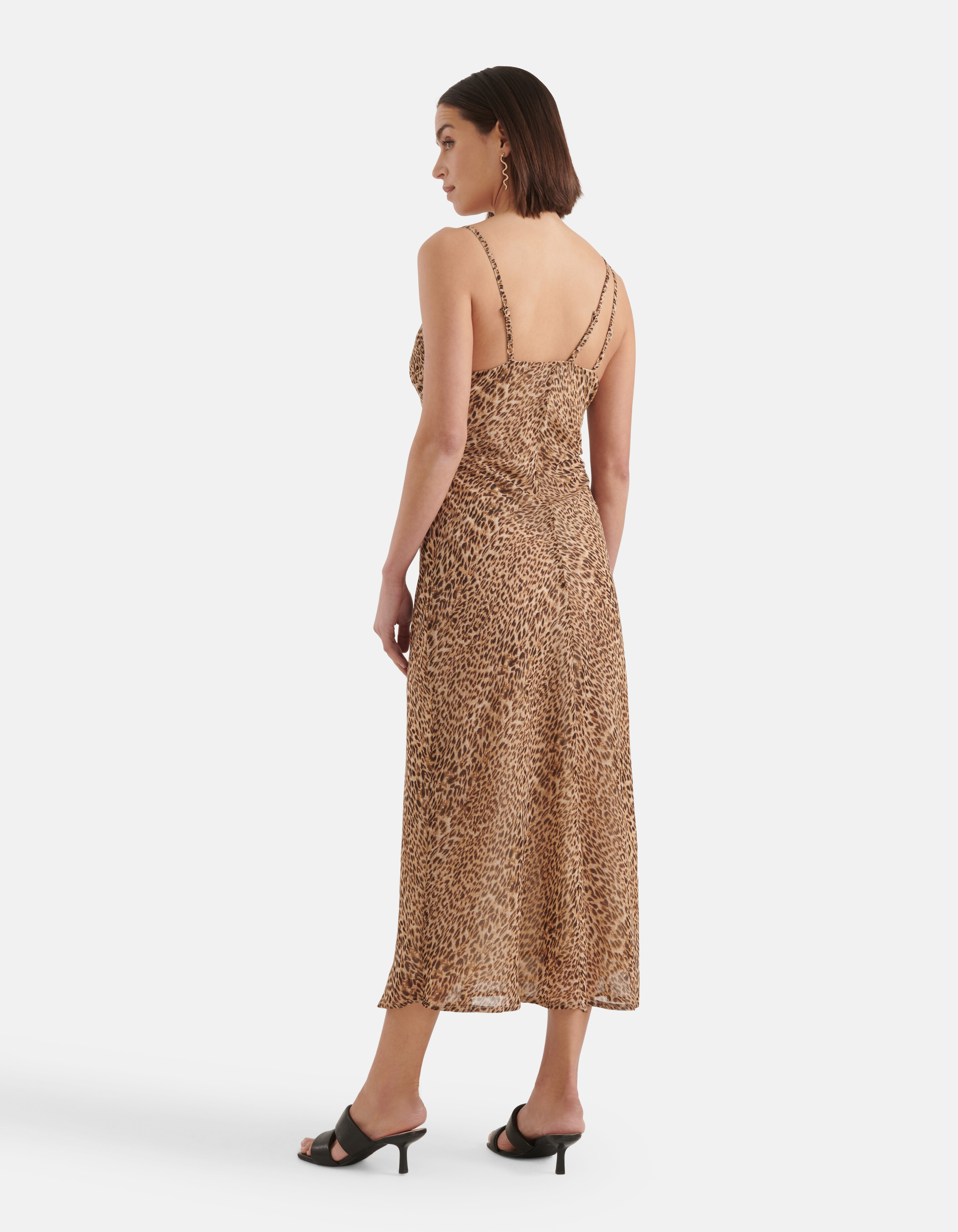 Cheetah Sleek Jurk Bruin SHOEBY WOMEN