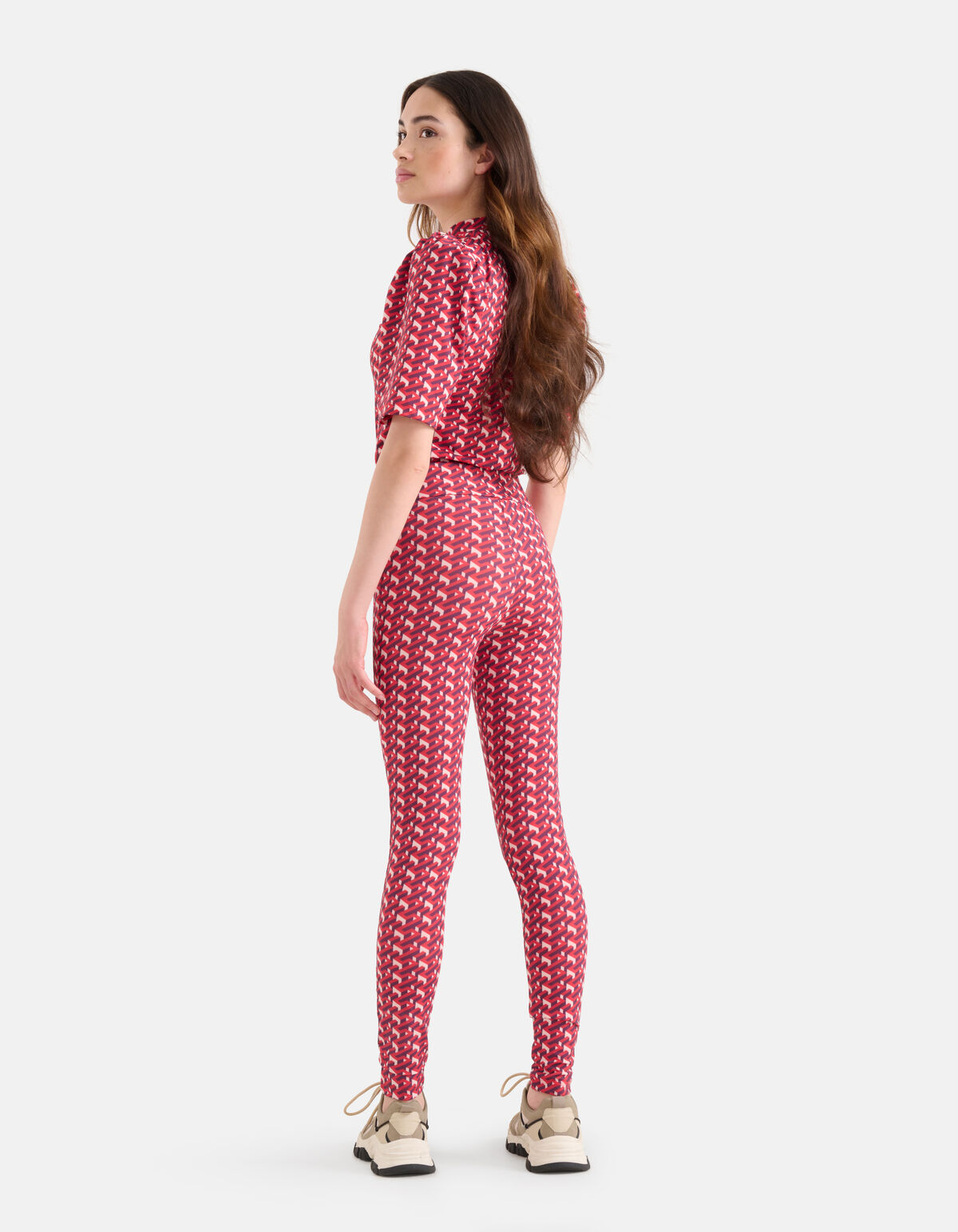 Grafische Travel Legging Rood SHOEBY WOMEN