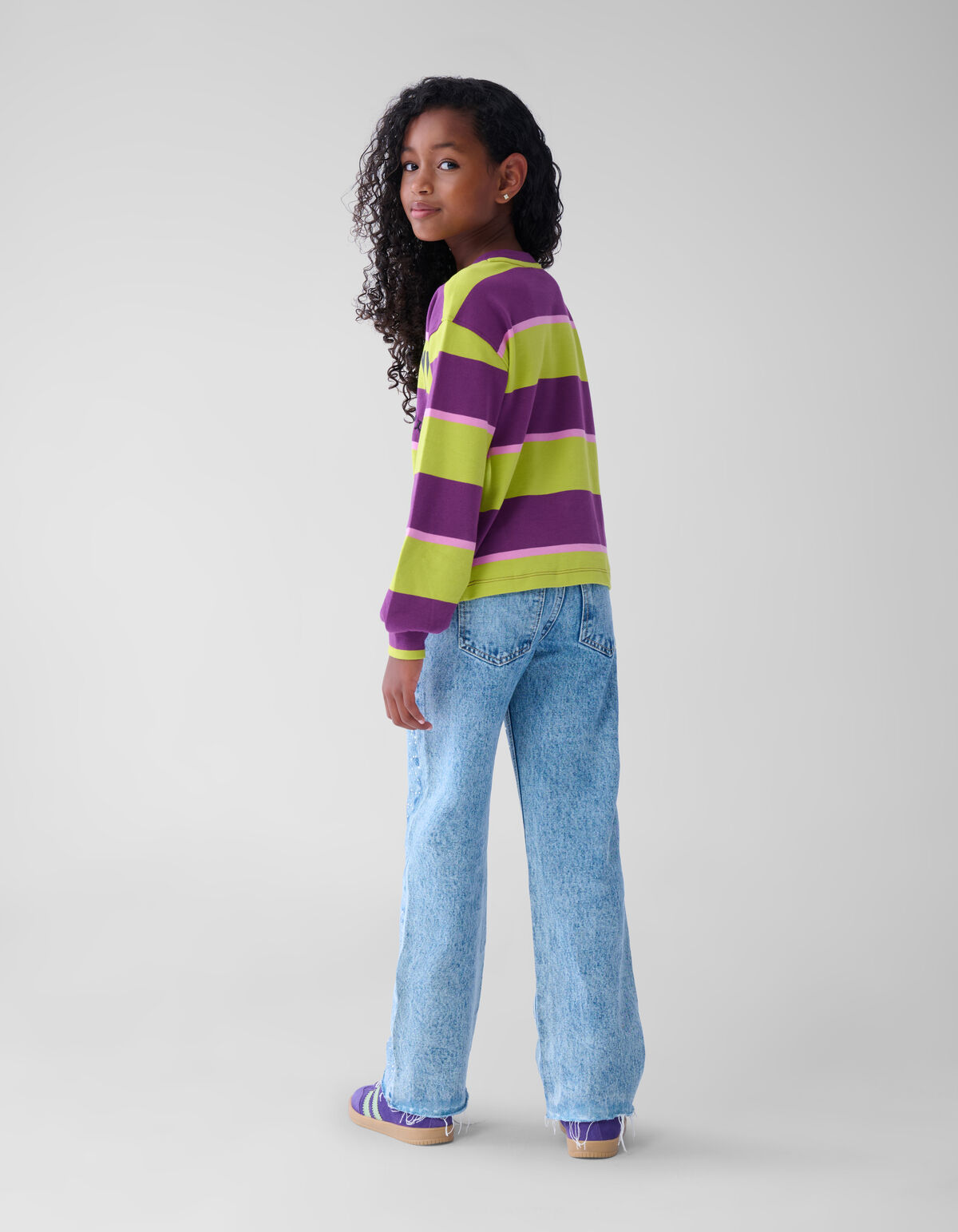 Gestreepte Longsleeve Paars SHOEBY GIRLS