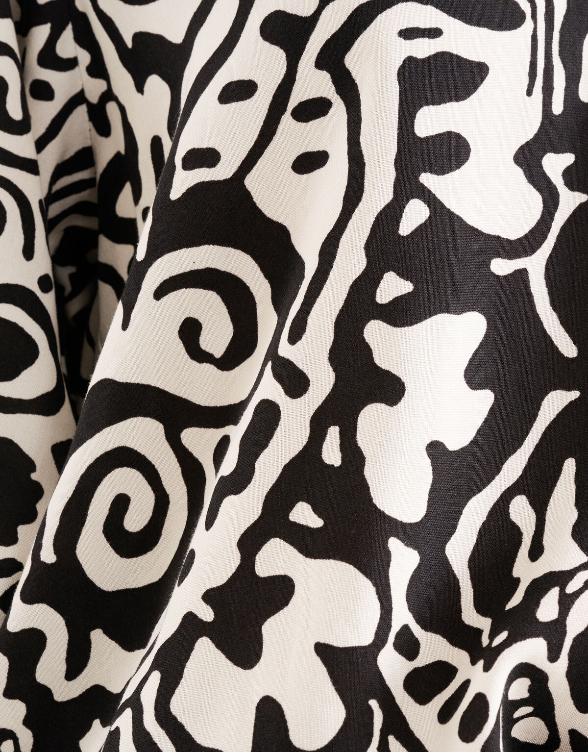 Grafische V-hals Top Zwart/Wit SHOEBY WOMEN