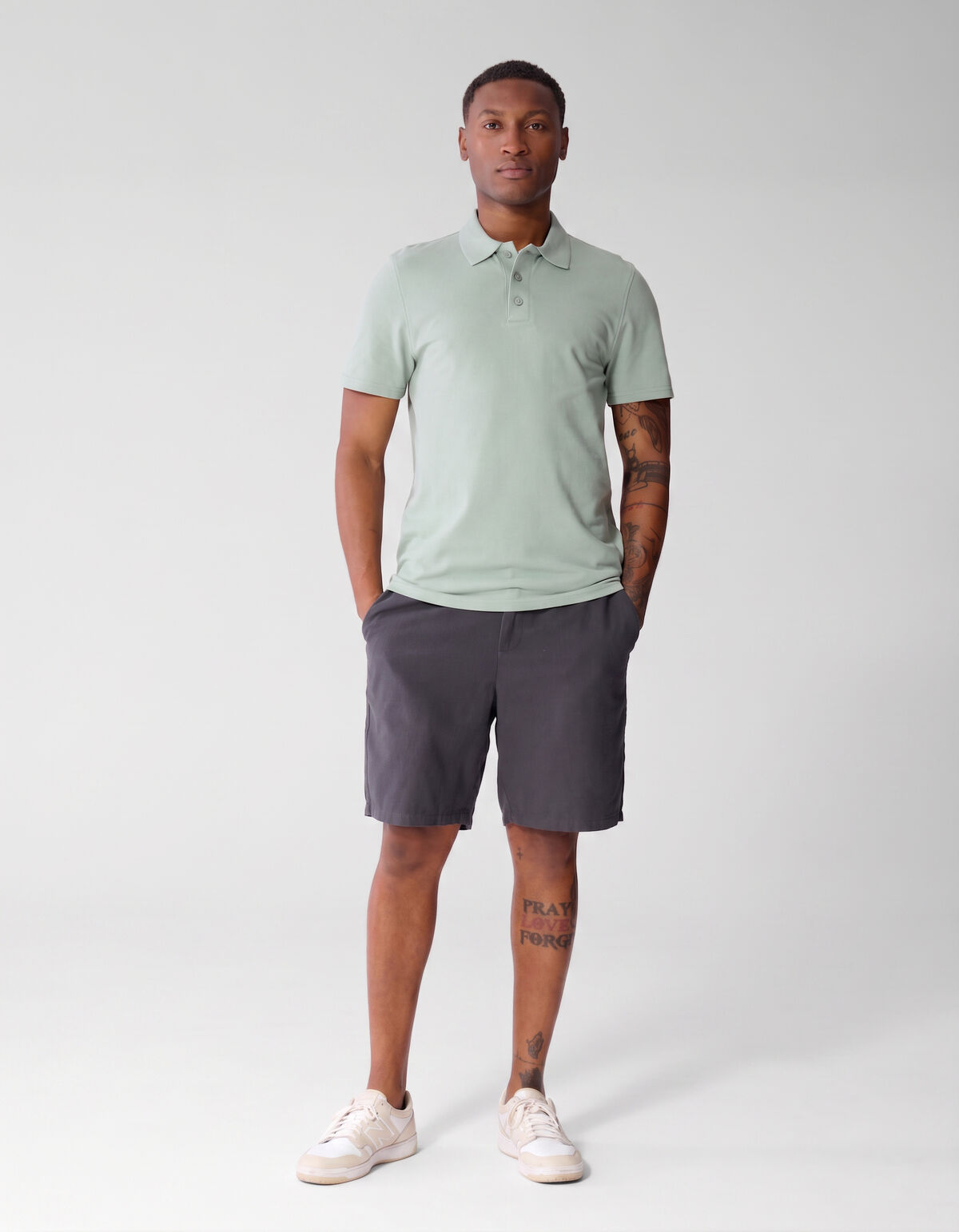 Gebreide Polo Lichtgroen SHOEBY MEN
