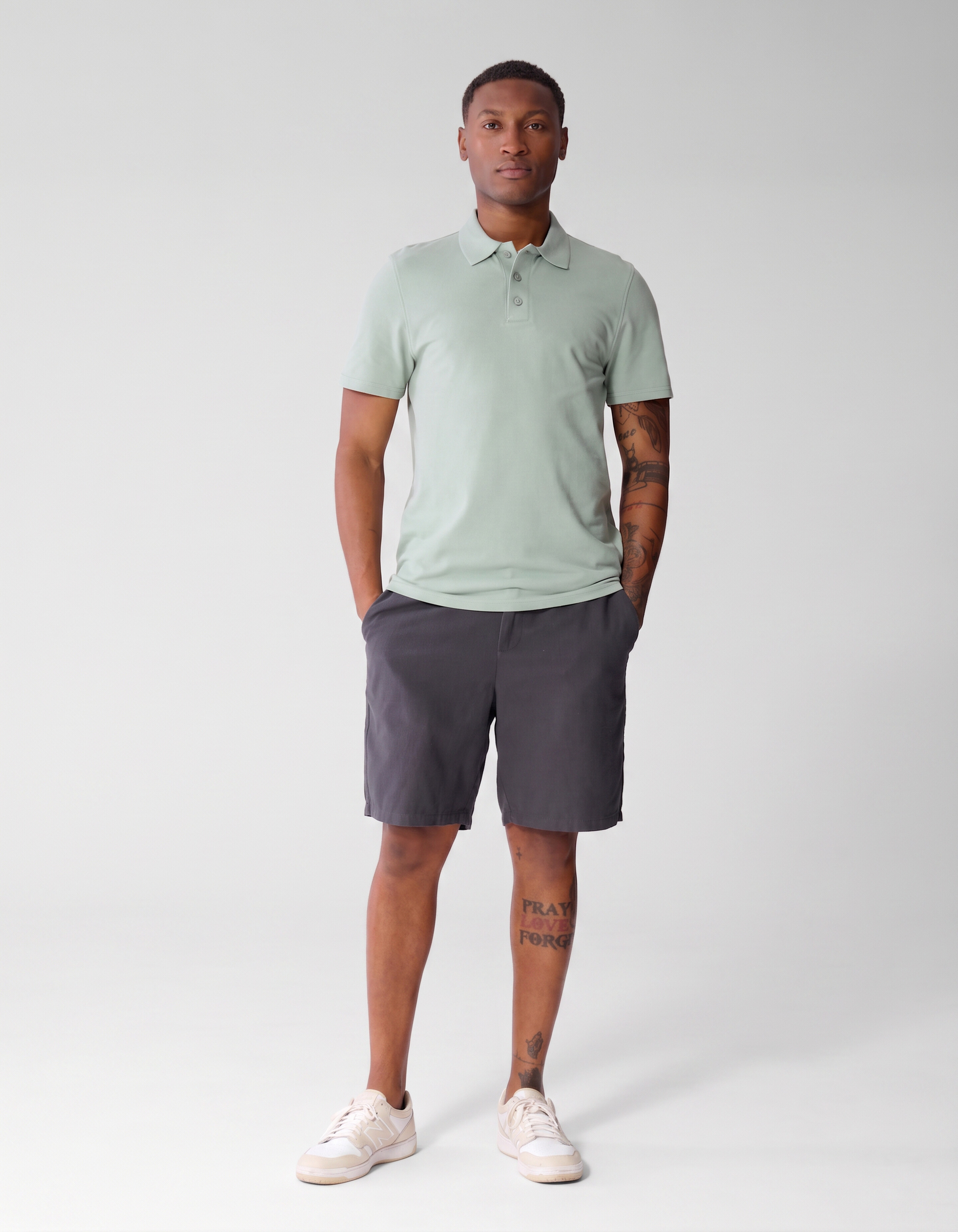 Gebreide Polo Lichtgroen SHOEBY MEN
