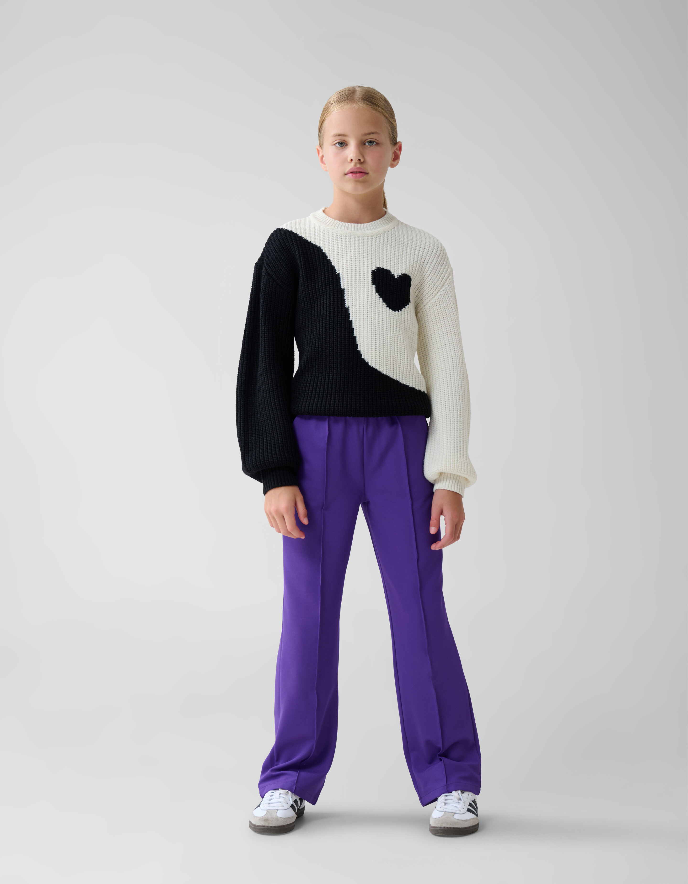 Heart Flowy Trui Zwart SHOEBY GIRLS