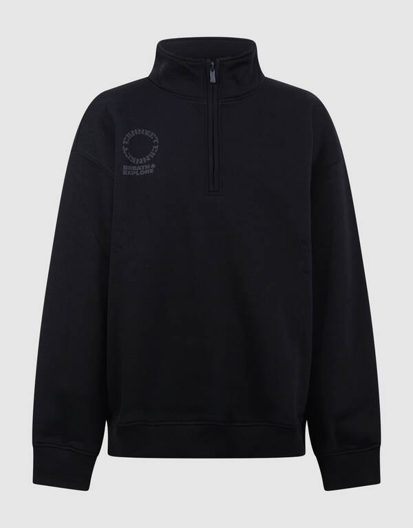 Half Zip Sweater Zwart SHOEBY BOYS