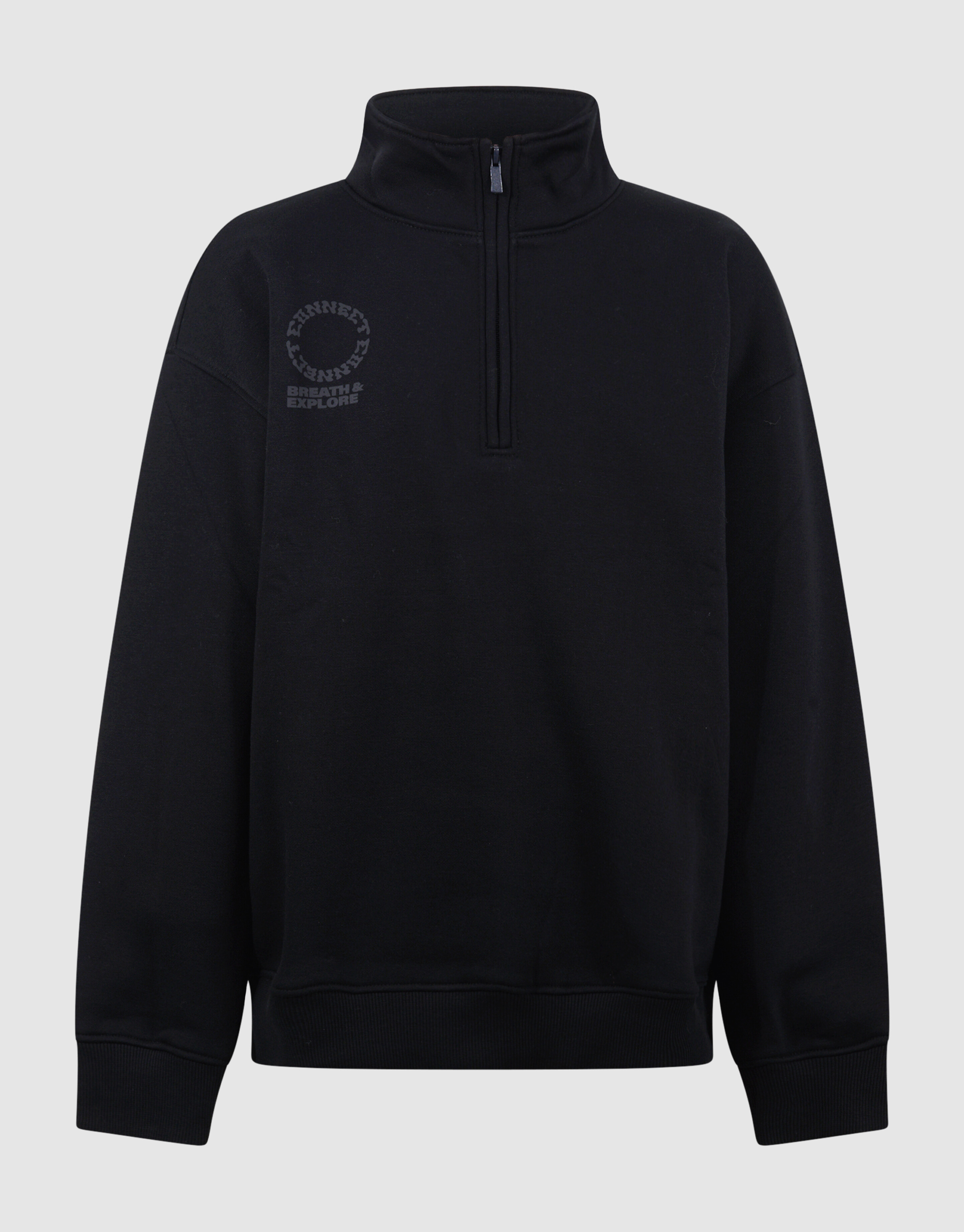 Half Zip Sweater Zwart SHOEBY BOYS