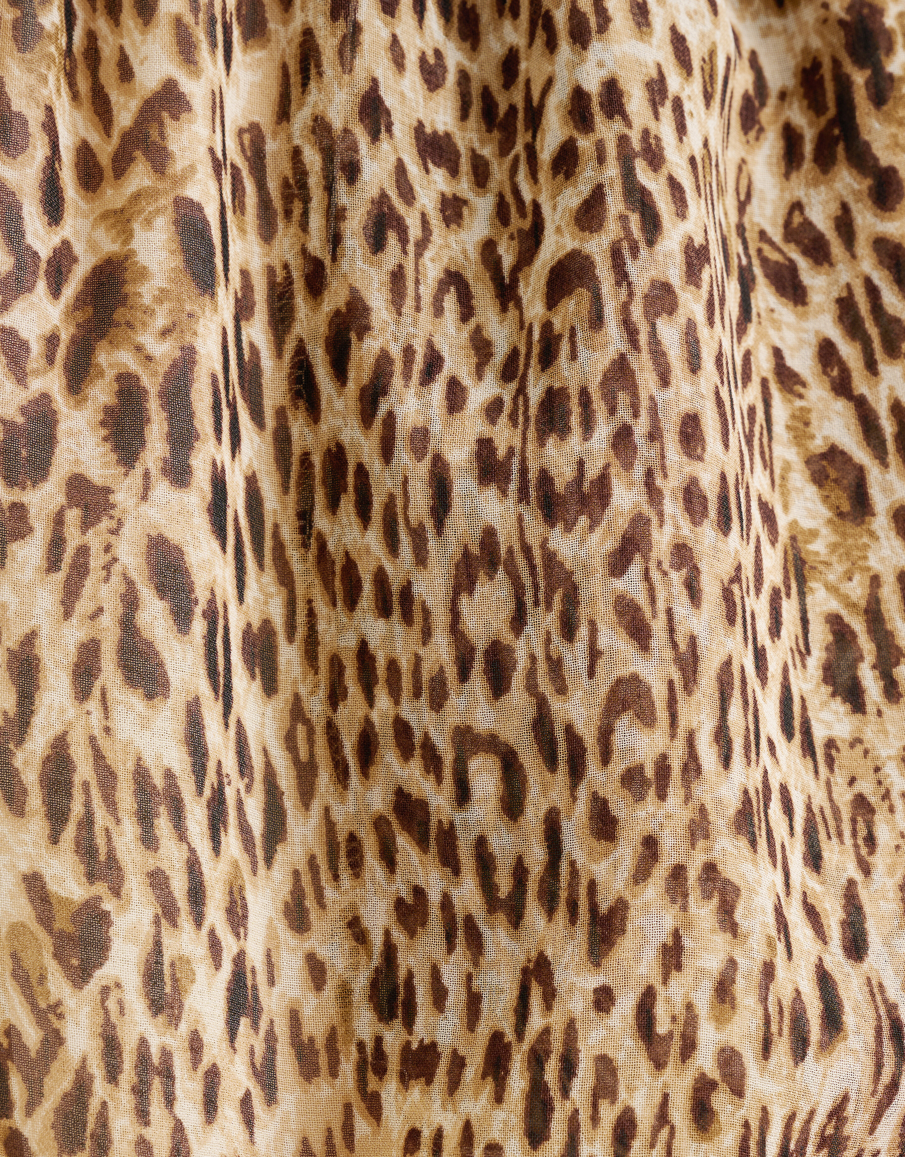 Cheetah Wide Leg Broek Bruin SHOEBY WOMEN