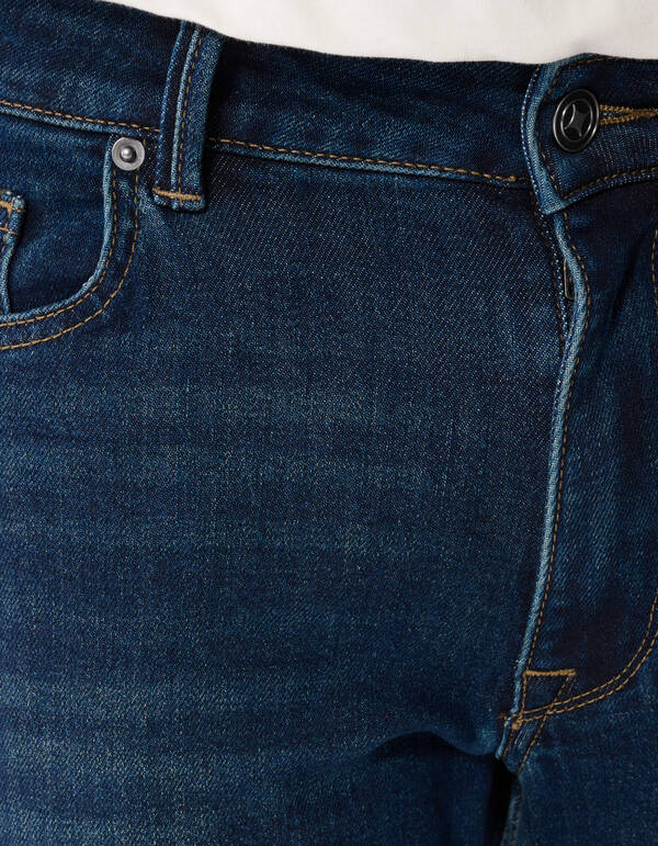 Slim Straight Fit Jeans Donkerblauw L32 SHOEBY MEN