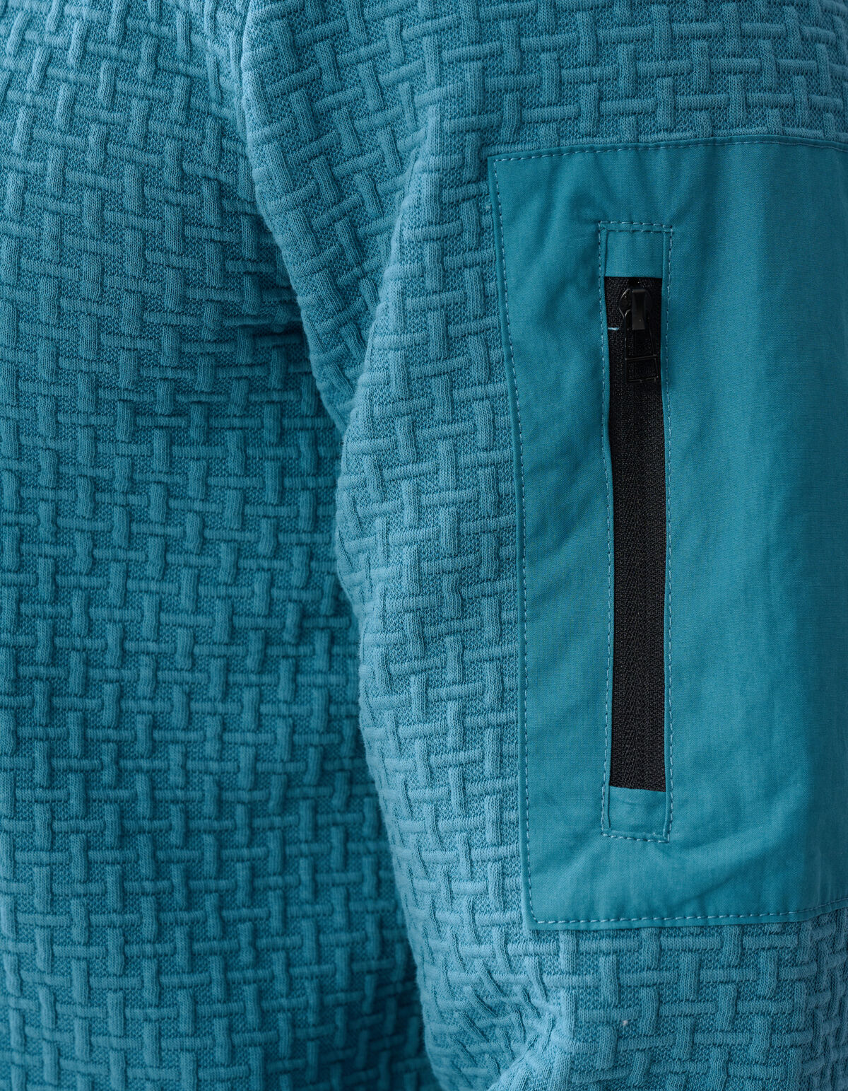 Jersey Structuur Longsleeve Blauw SHOEBY MEN
