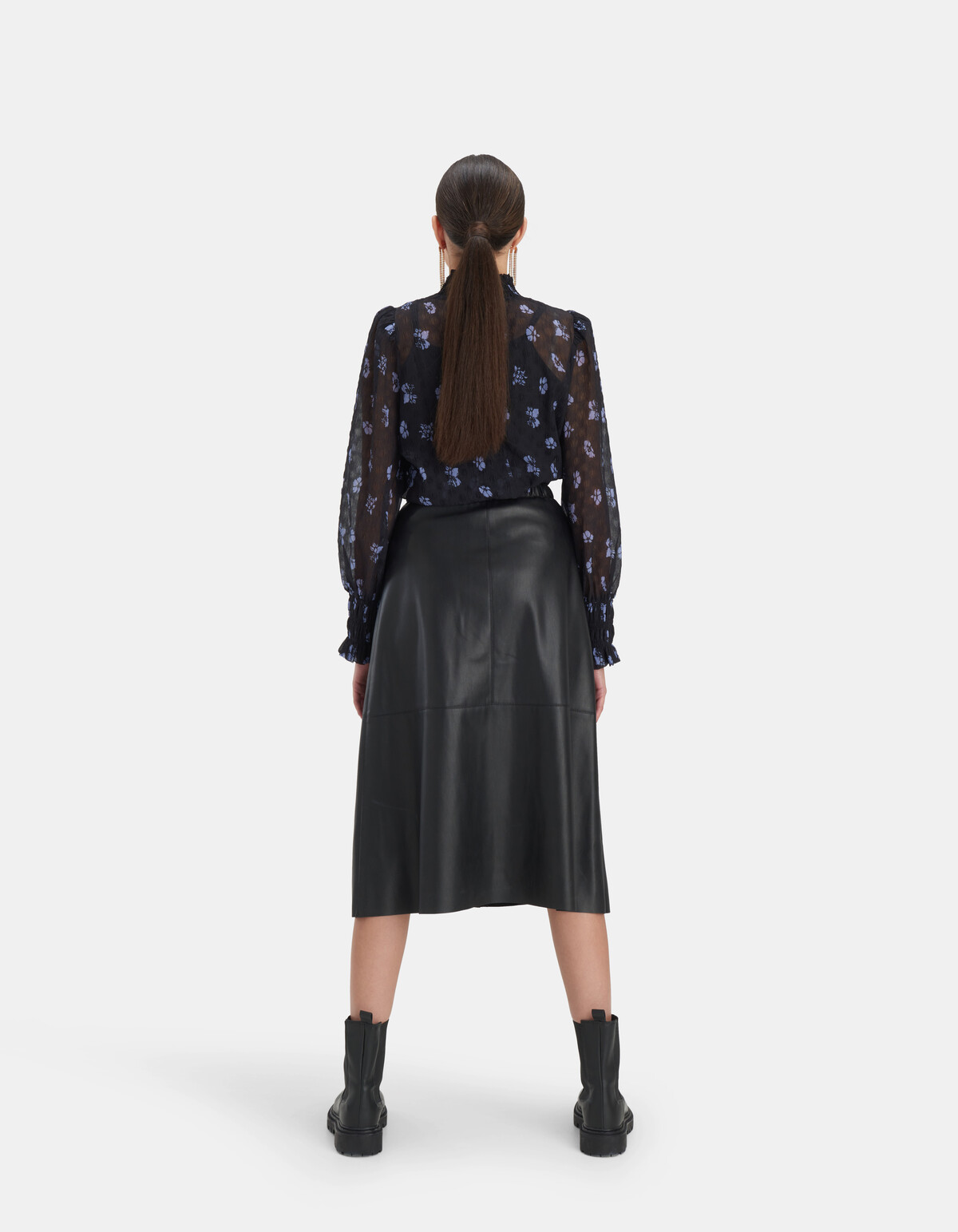 Two Tone Crinkle Blouse