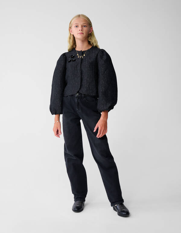 Flower Puff Blazer Zwart SHOEBY GIRLS