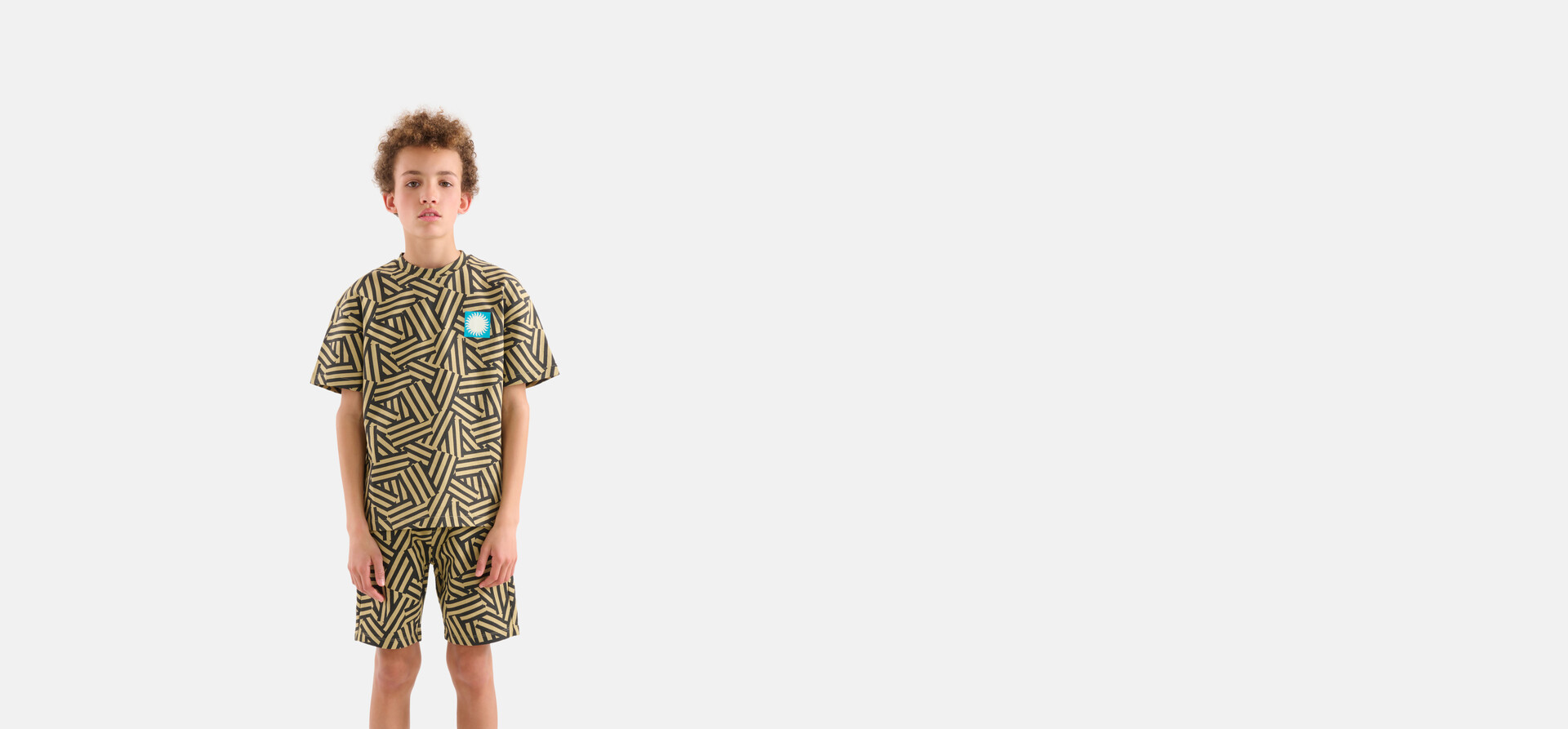 Geometrisch Short Zand SHOEBY BOYS