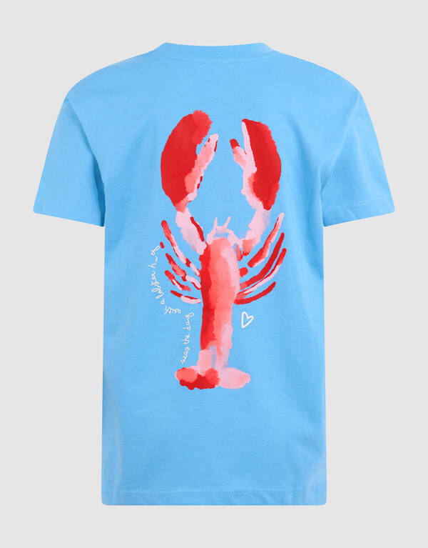 Kreeft Artwork T-shirt Lichtblauw SHOEBY GIRLS