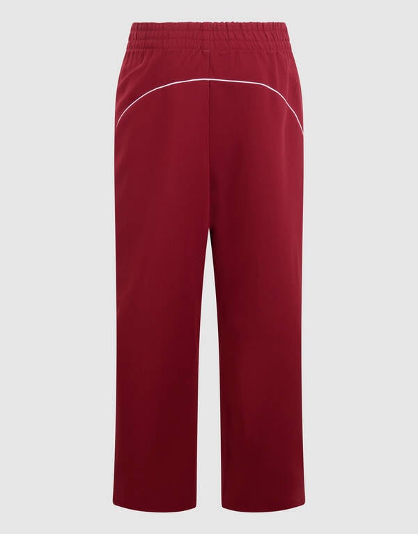 Sporty Wide Leg Broek Rood SHOEBY WOMEN