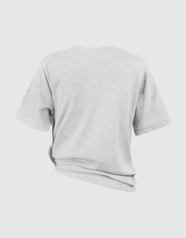 Knot T-shirt Lichtgrijs By Mieke SHOEBY WOMEN