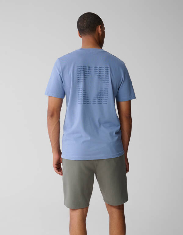 Tekst Artwork T-shirt Lichtblauw SHOEBY MEN
