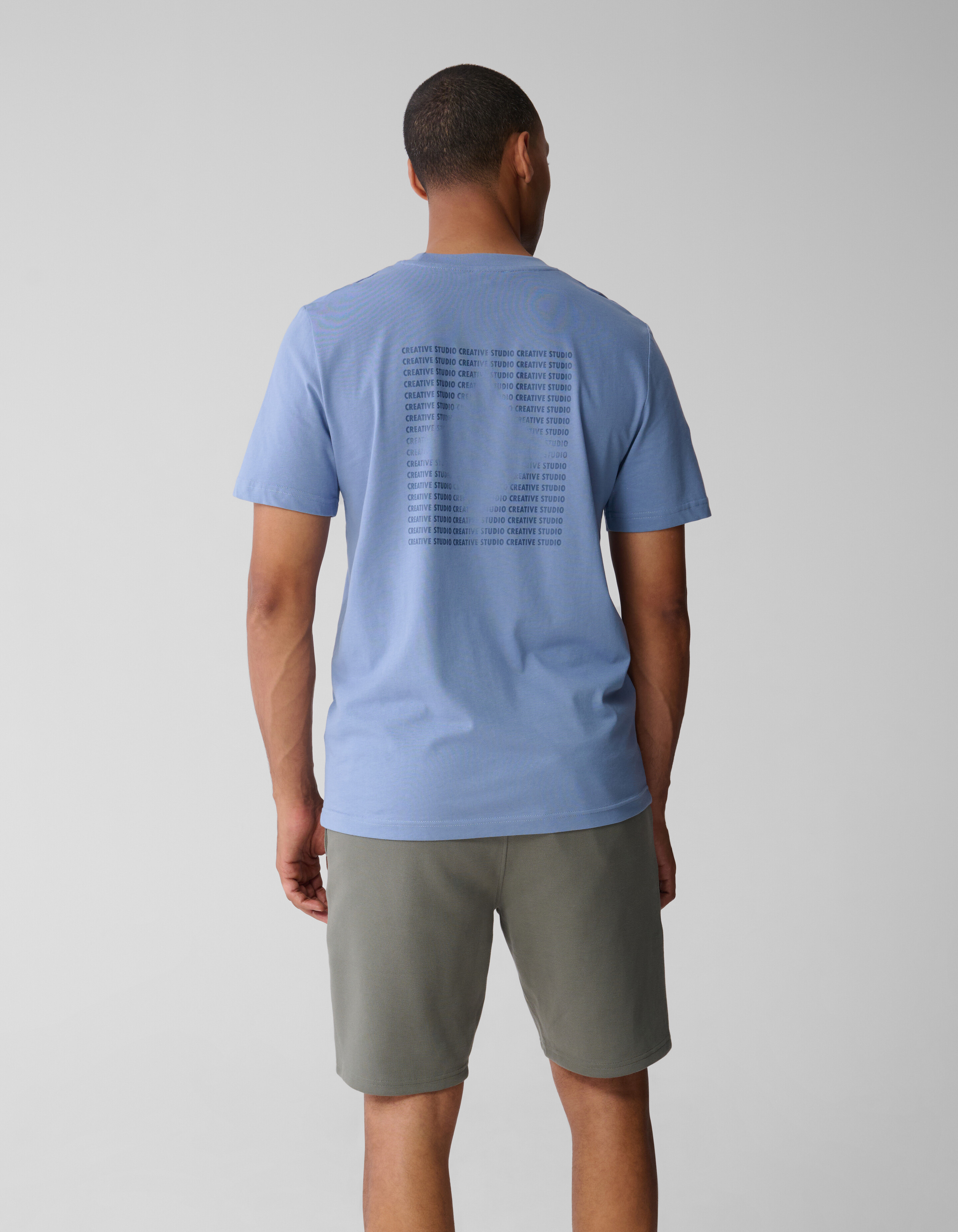 Tekst Artwork T-shirt Lichtblauw SHOEBY MEN